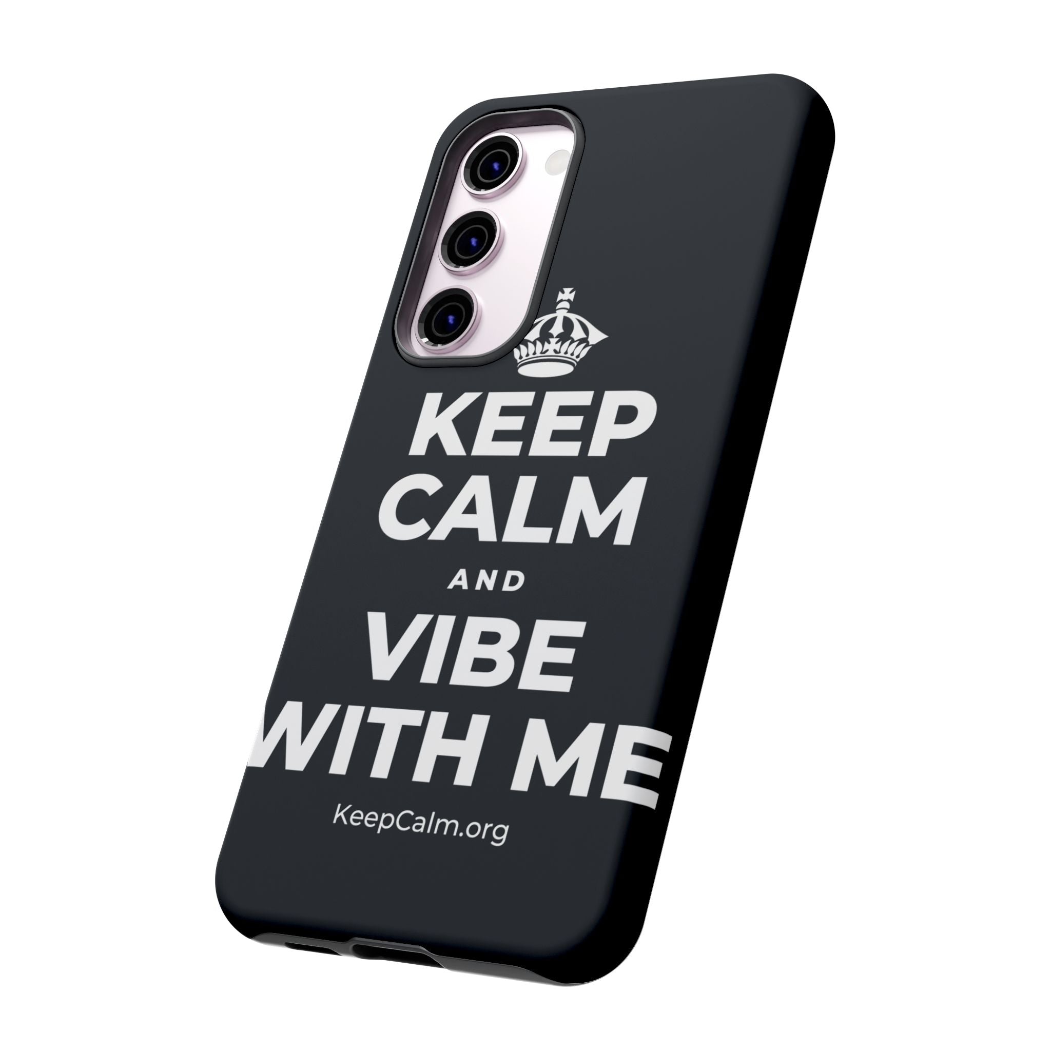 KEEP CALM AND VIBE WITH ME Phone Case (Dark)