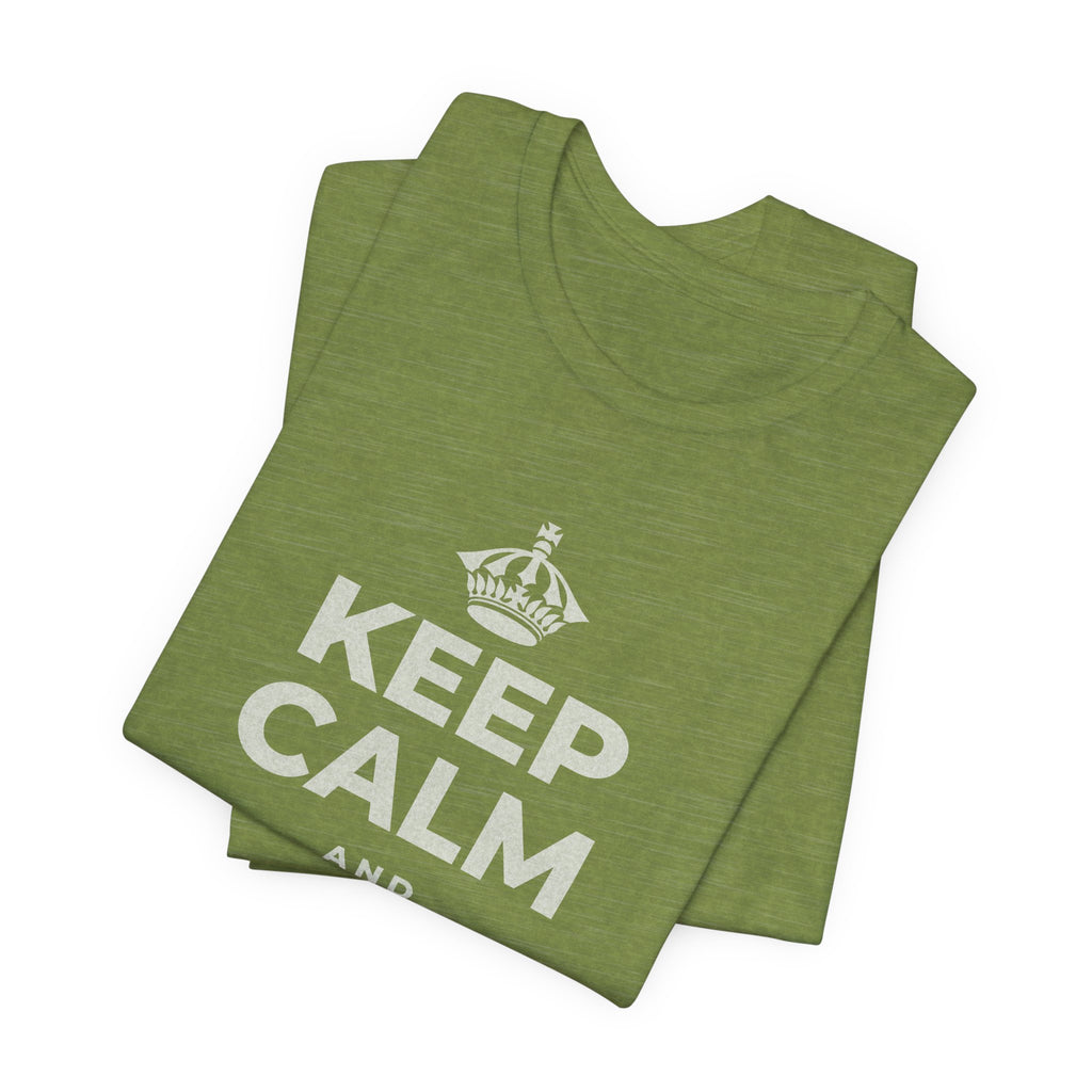 KEEP CALM AND TAKE A BREATH T-Shirt (Baby Blue–Silver)