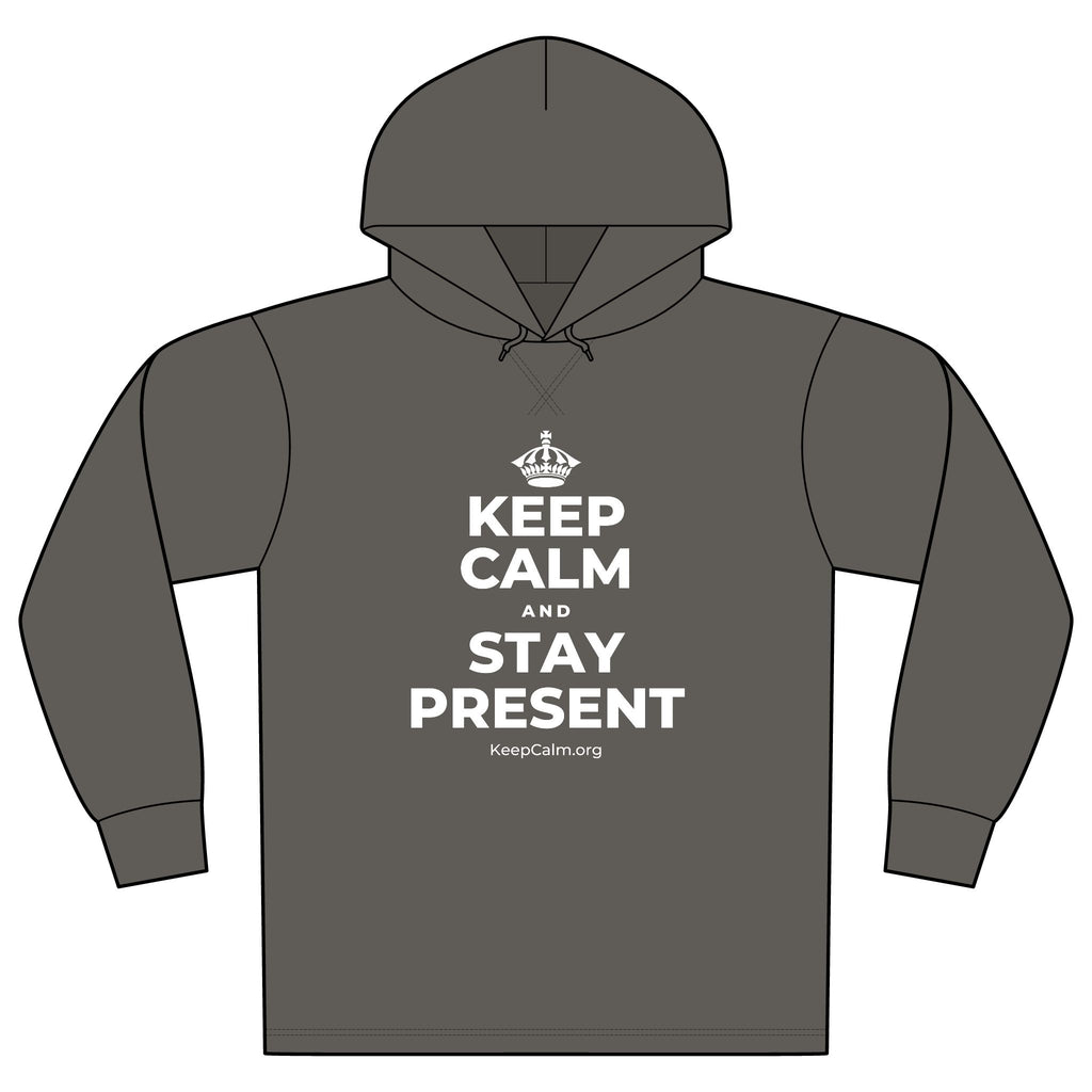 KEEP CALM AND STAY PRESENT Organic Hoodie Tee