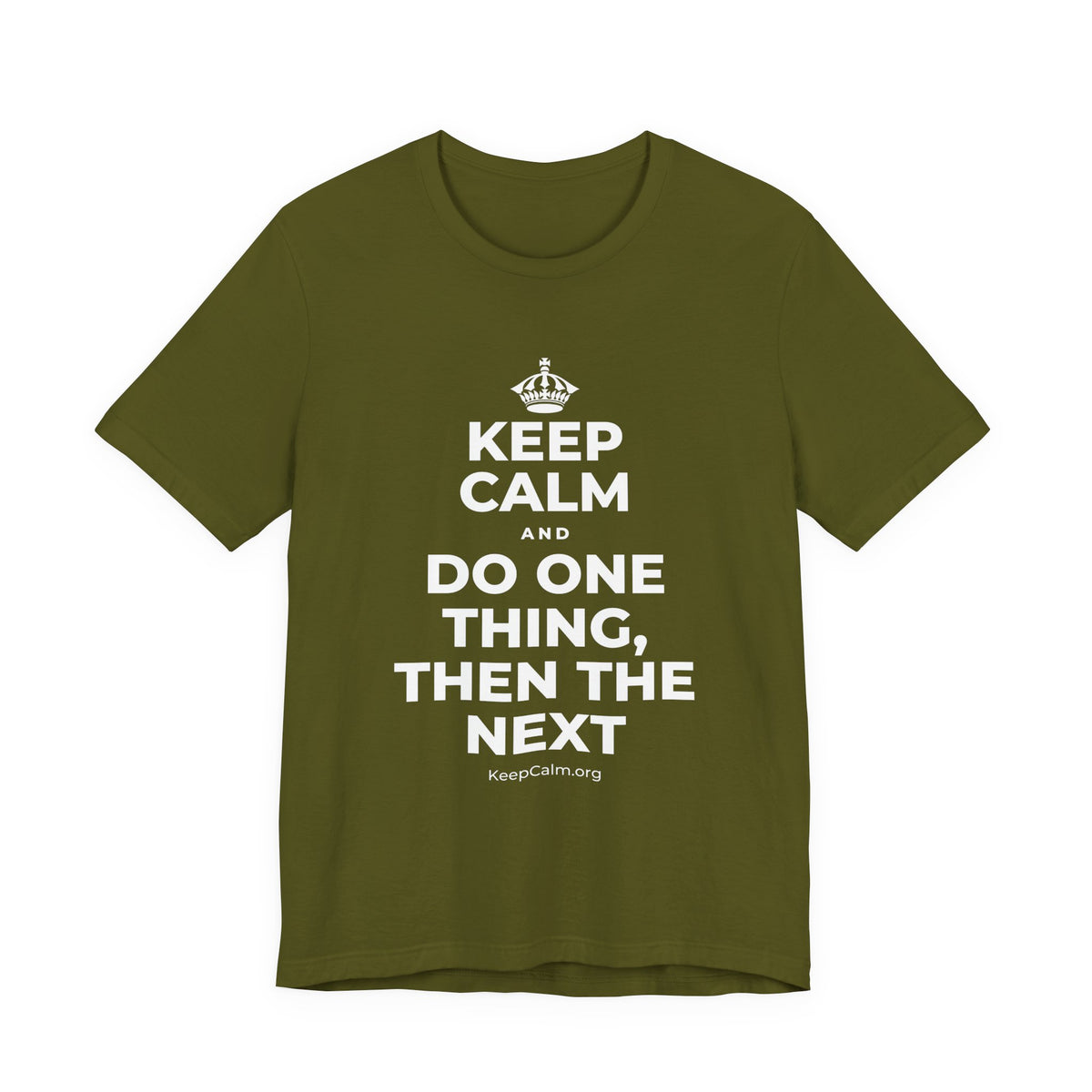 KEEP CALM AND DO ONE THING, THEN THE NEXT T-Shirt (Baby Blue–Silver)