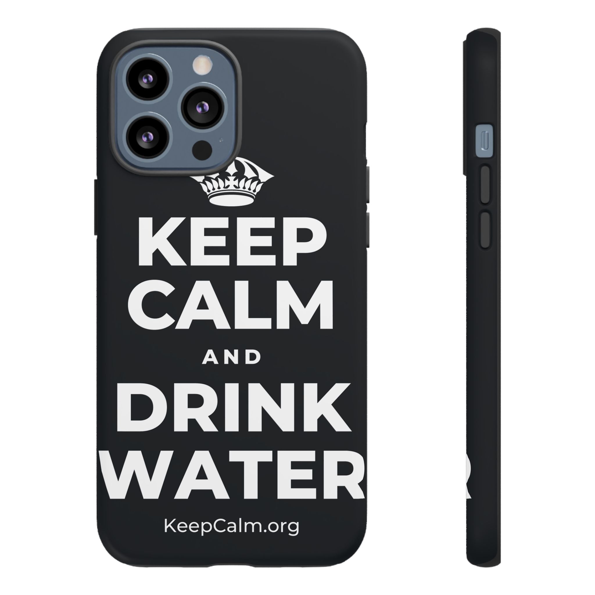 KEEP CALM AND DRINK WATER Phone Case (Dark)