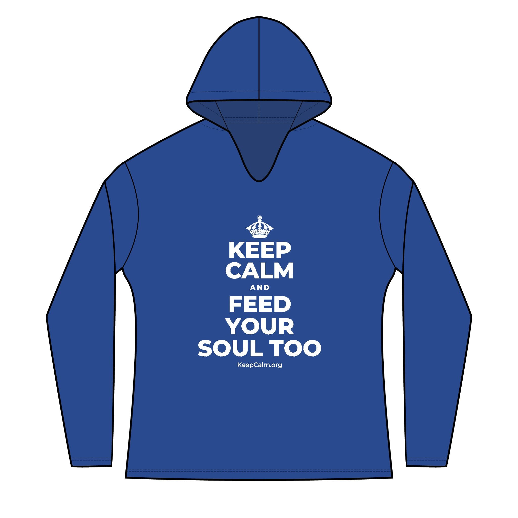 KEEP CALM AND FEED YOUR SOUL TOO Women's Long Sleeve Hoodie