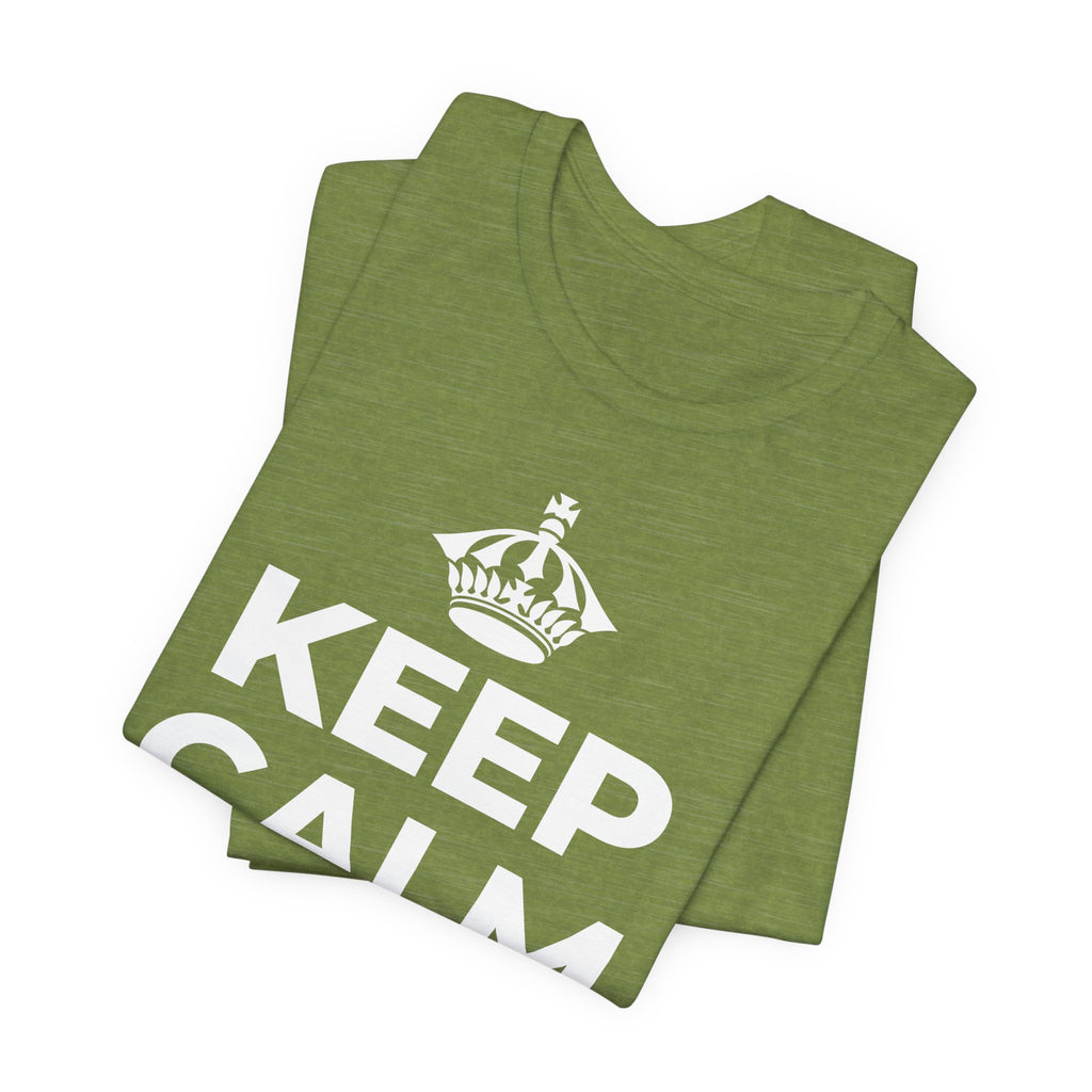 KEEP CALM AND ให้วันหยุดได้ช้า ๆ T-Shirt (Baby Blue–Silver)