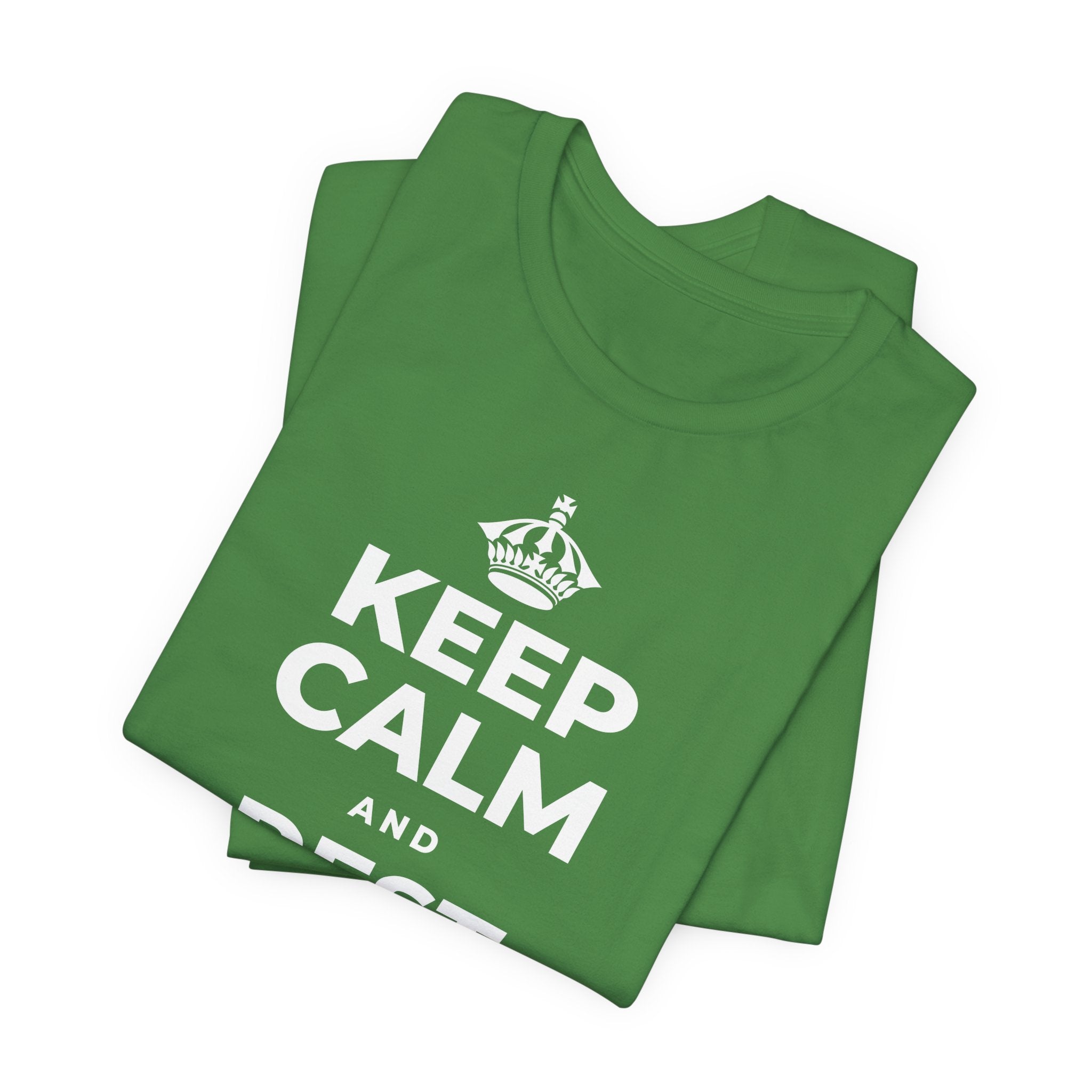 KEEP CALM AND REST YOUR EYES T-Shirt (Baby Blue–Silver)