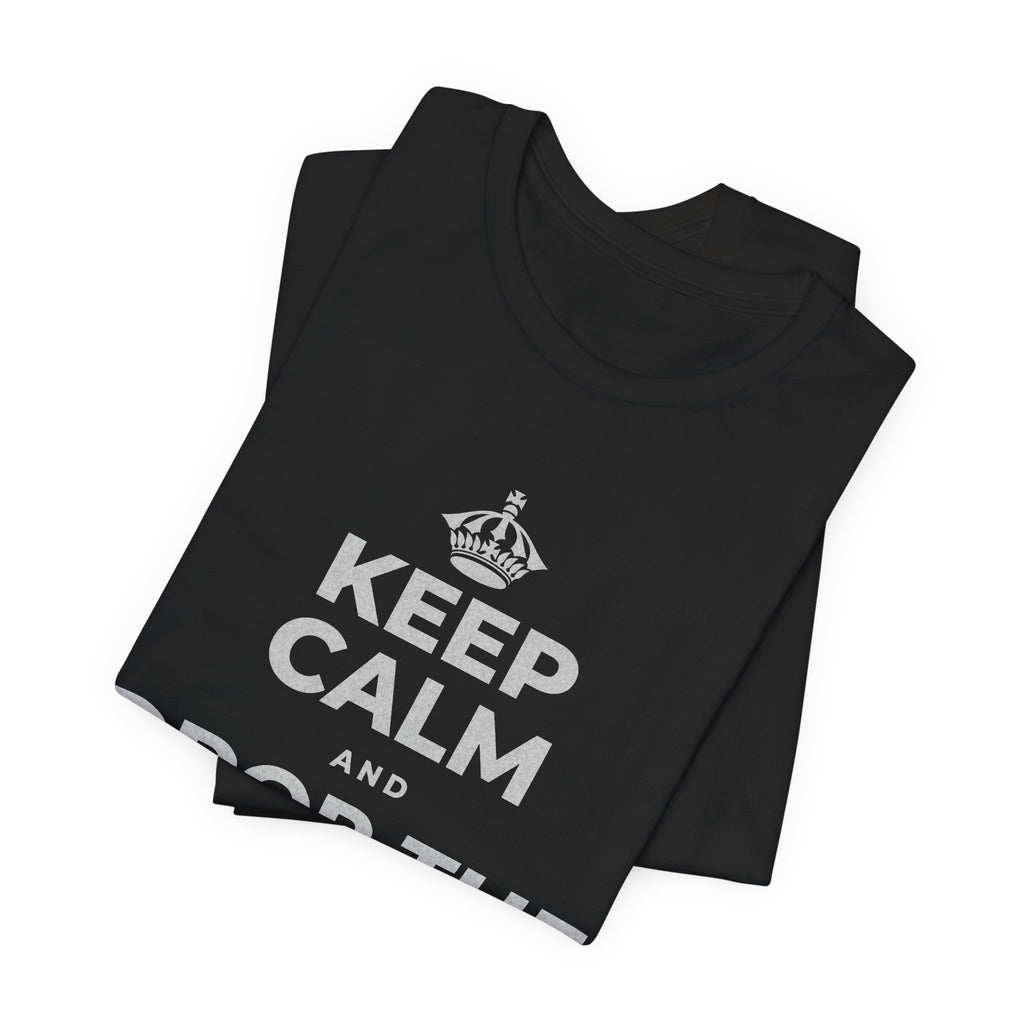 KEEP CALM AND DROP THE SECOND ONE T-Shirt (White–Asphalt)