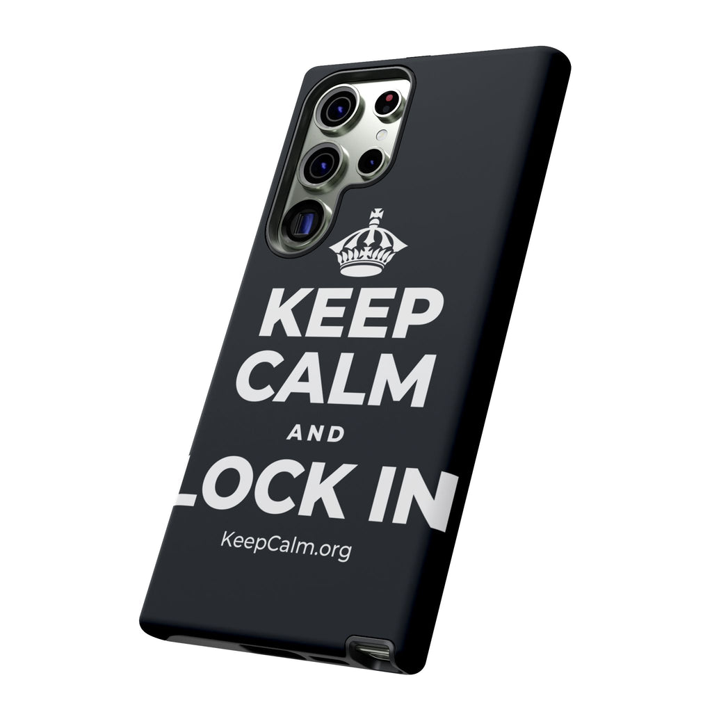 KEEP CALM AND LOCK IN Phone Case (Dark)