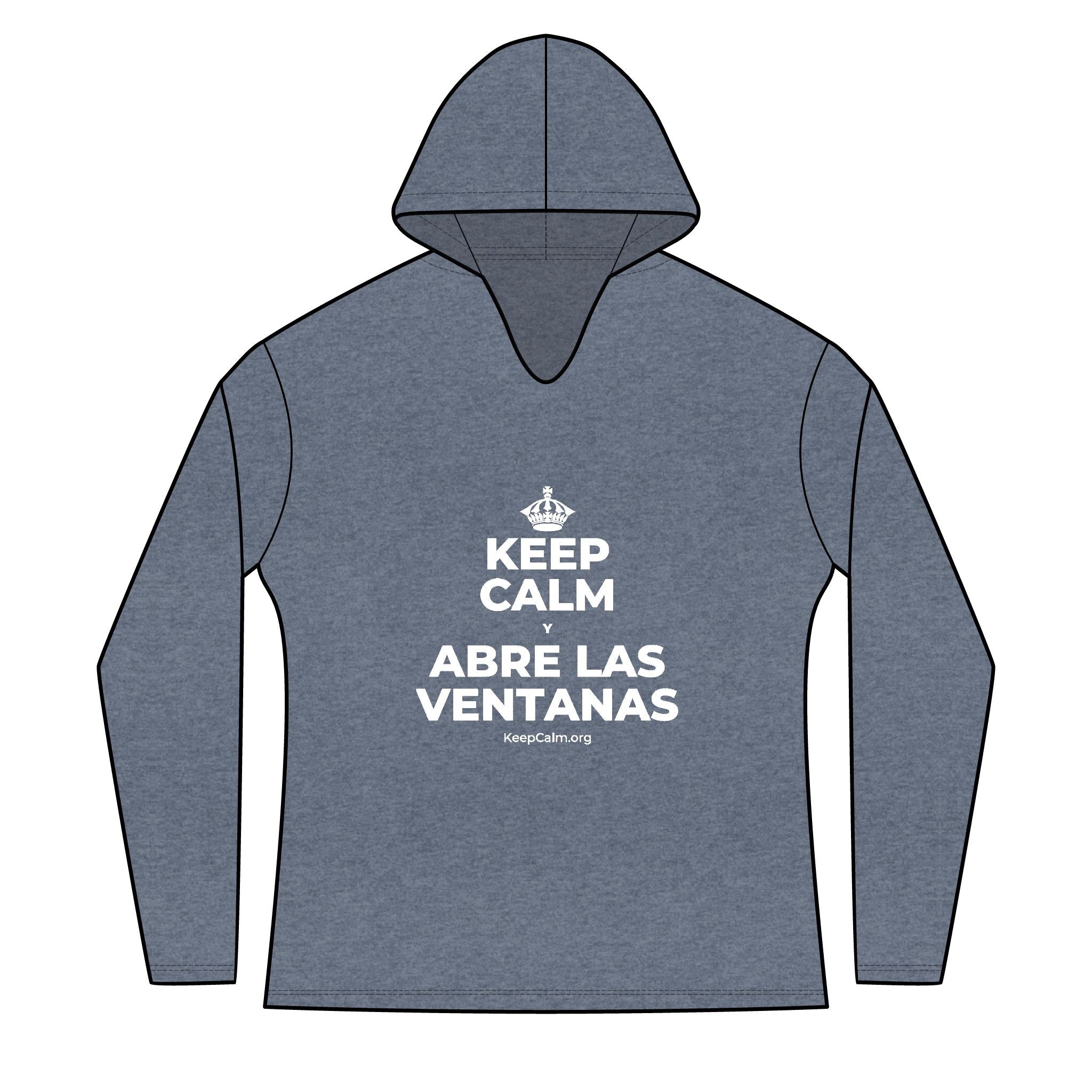 KEEP CALM Y ABRE LAS VENTANAS Women's Long Sleeve Hoodie