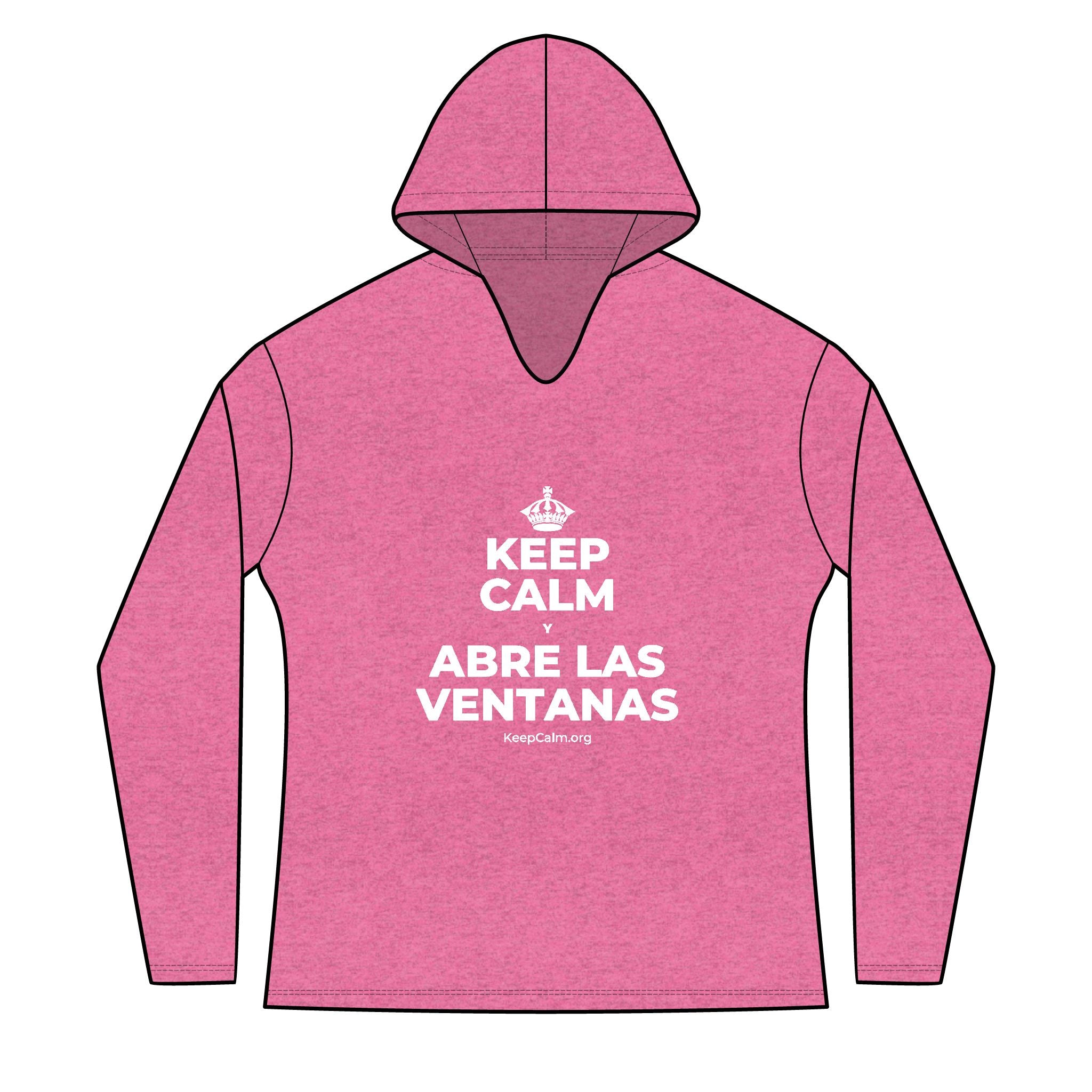 KEEP CALM Y ABRE LAS VENTANAS Women's Long Sleeve Hoodie