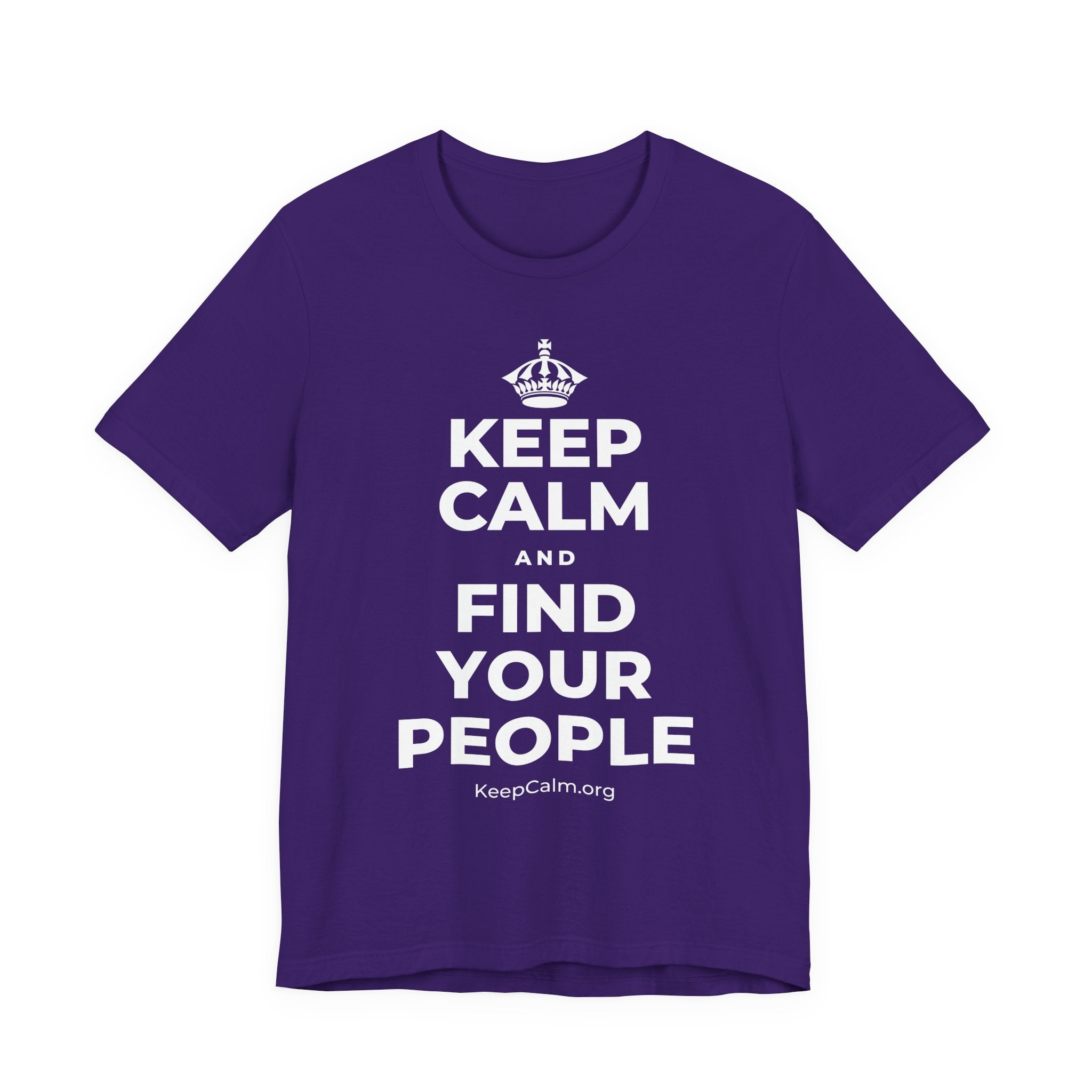 KEEP CALM AND FIND YOUR PEOPLE T-Shirt (Soft Cream–Heather Mauve)