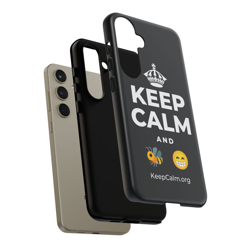 KEEP CALM AND BEE HAPPY Phone Case (Dark)