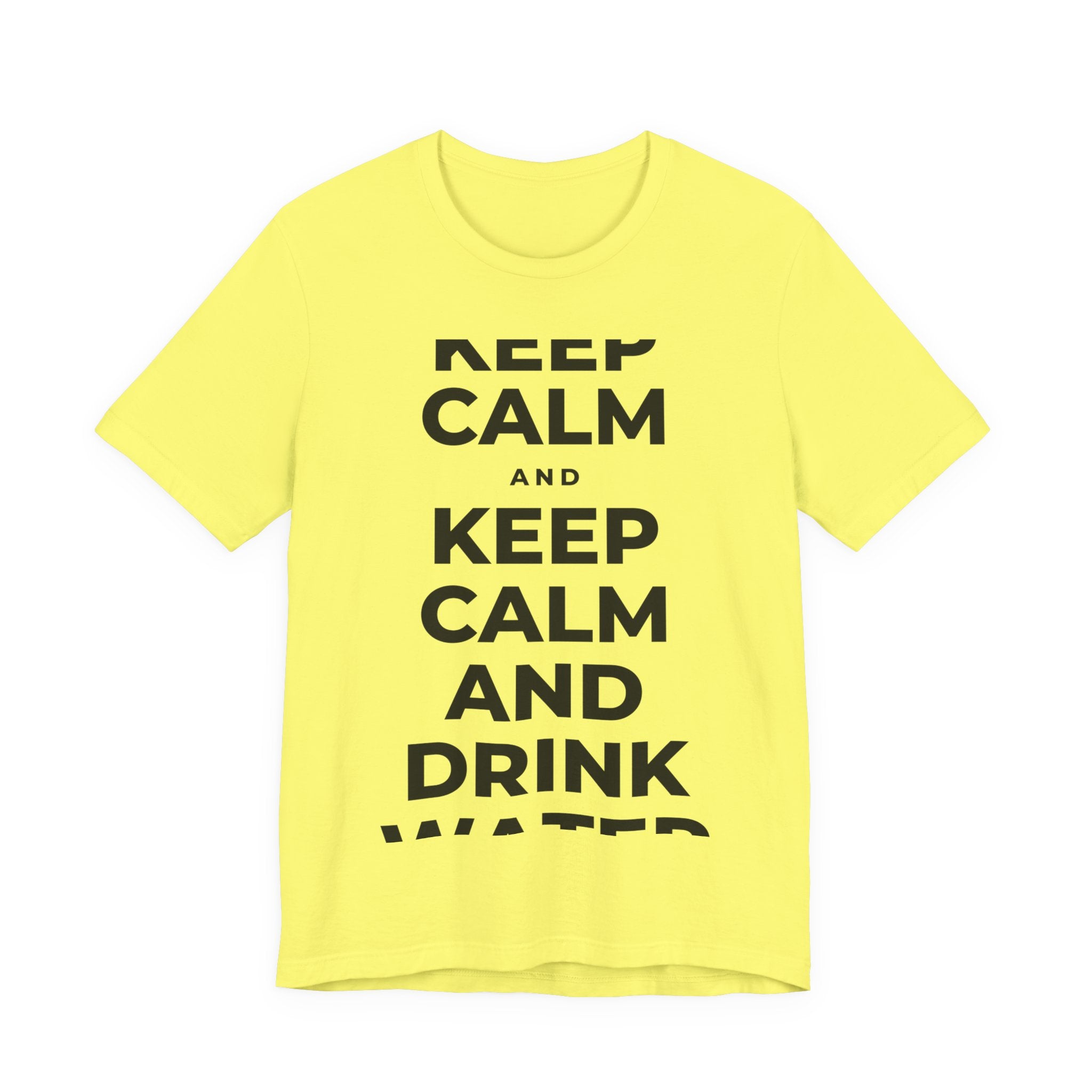KEEP CALM AND DRINK WATER T-Shirt (Soft Cream–Heather Mauve)