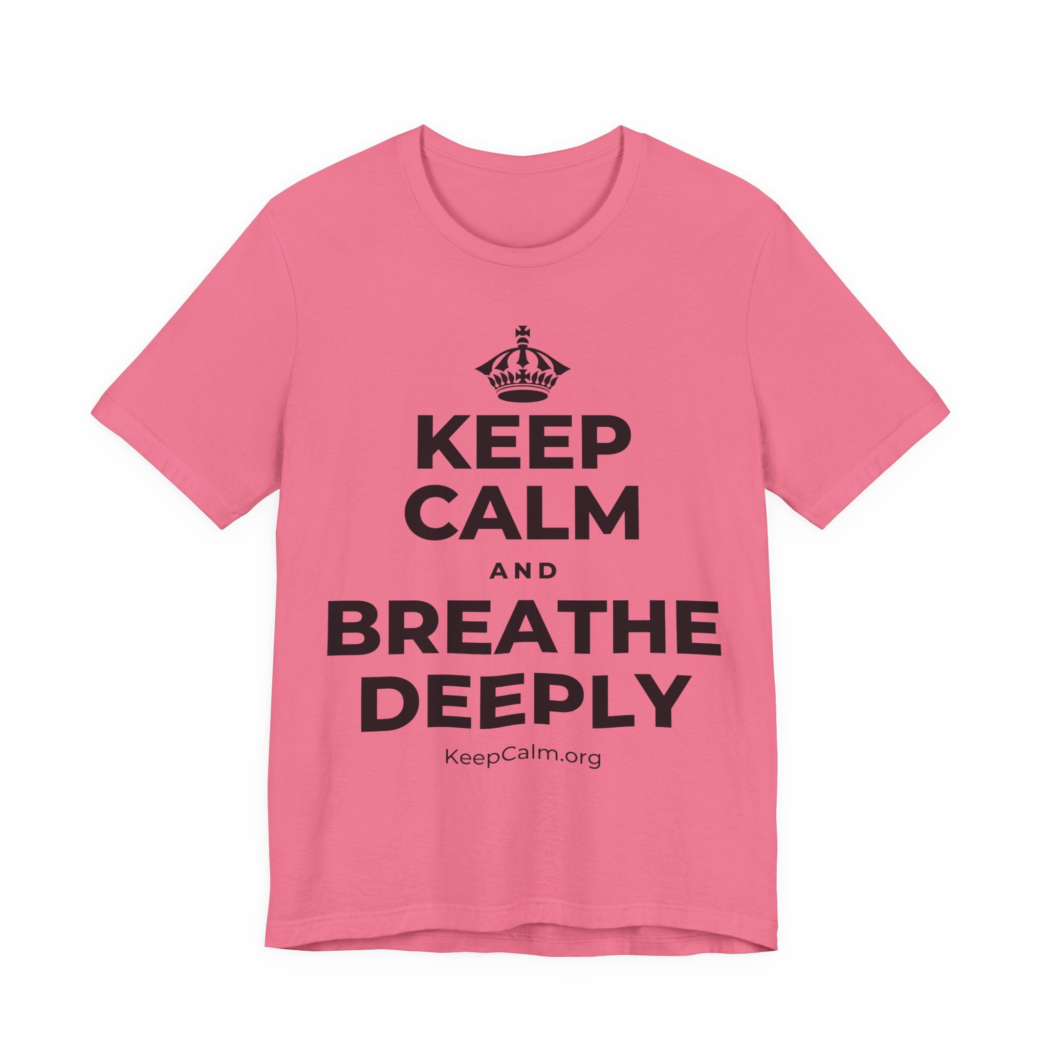 KEEP CALM AND BREATHE DEEPLY T-Shirt (Military Green–Autumn)