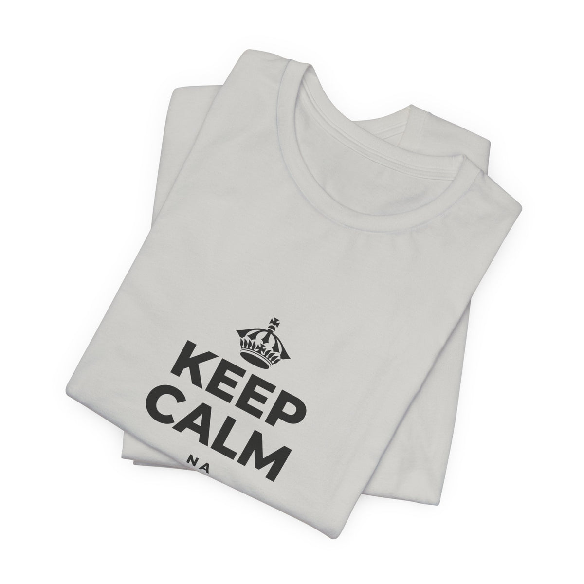 KEEP CALM NA METAMETA KIDOGO T-Shirt (Baby Blue–Silver)