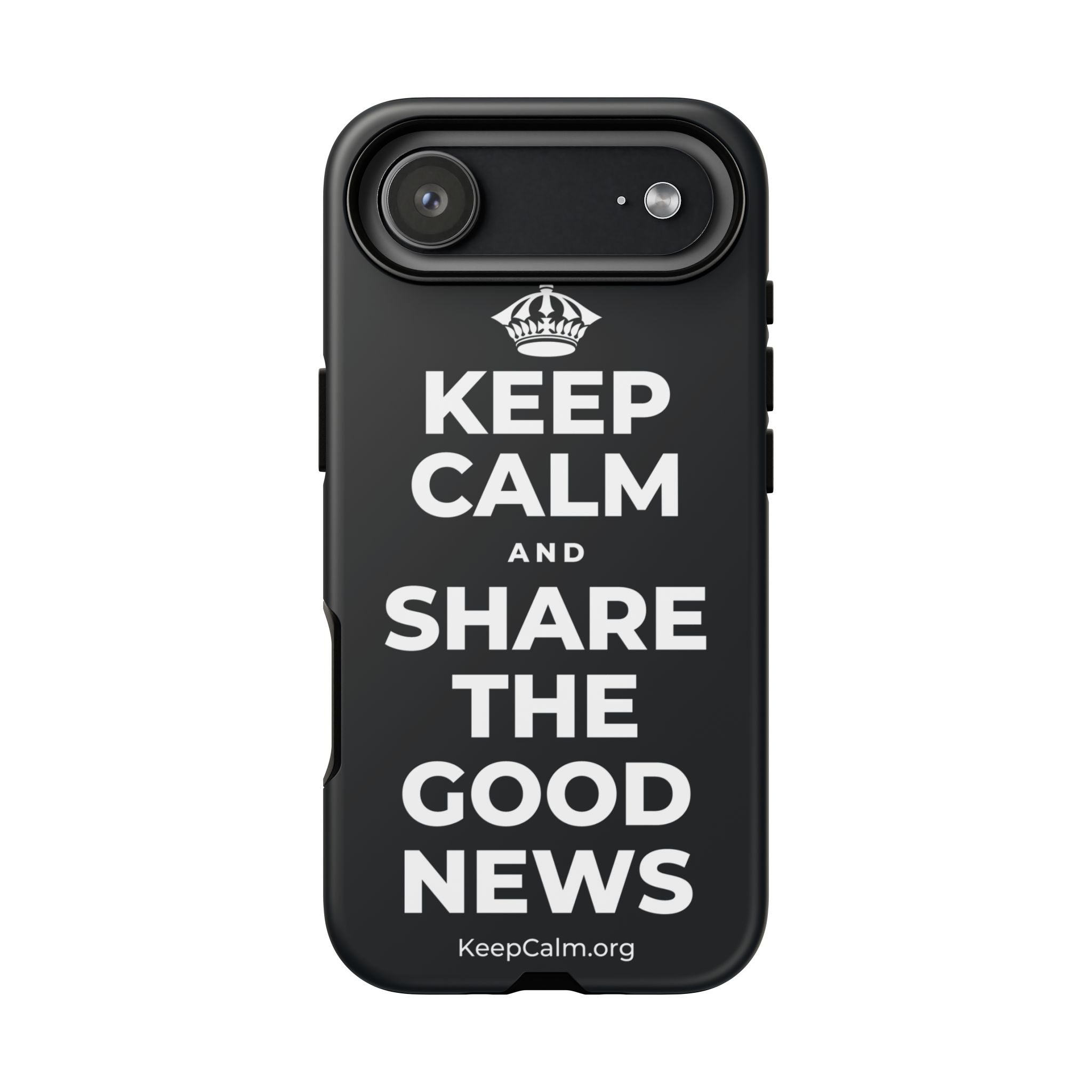 KEEP CALM AND SHARE THE GOOD NEWS Phone Case (Dark)
