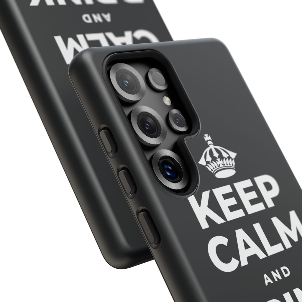 KEEP CALM AND DRINK WATER Phone Case (Dark)