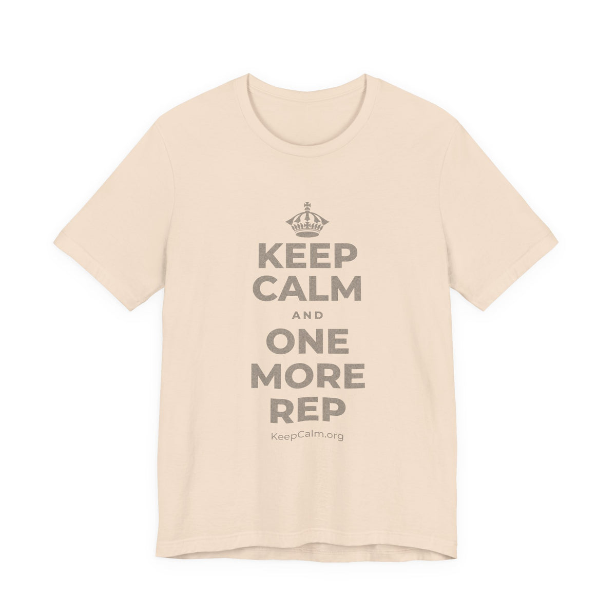 KEEP CALM AND ONE MORE REP T-Shirt (Soft Cream–Heather Mauve)