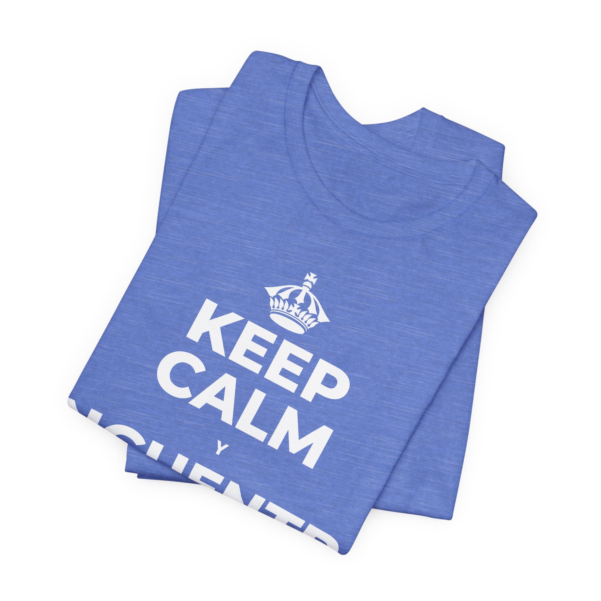 KEEP CALM Y ENCUENTRA TU CENTRO T-Shirt (Soft Cream–Heather Mauve)