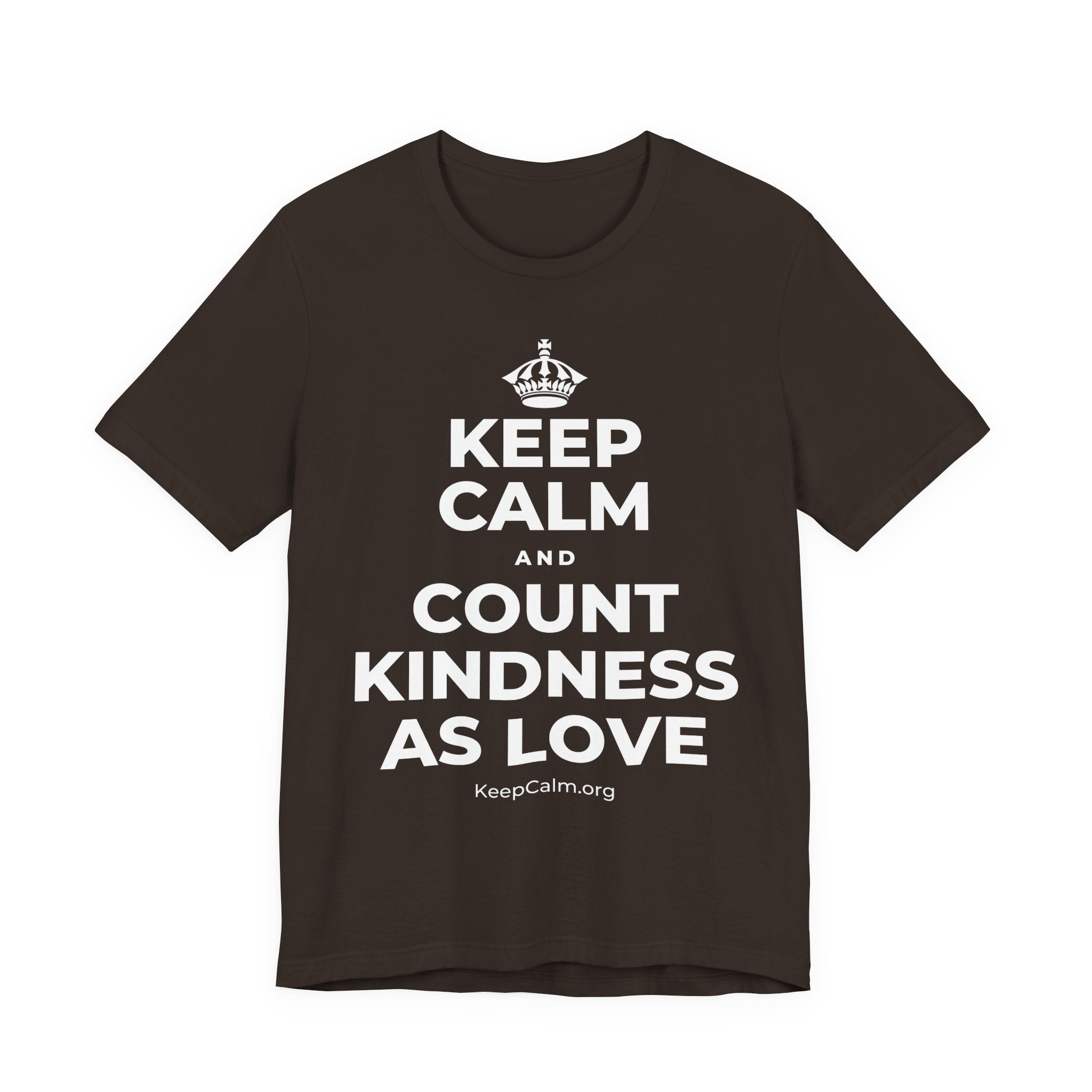 KEEP CALM AND COUNT KINDNESS AS LOVE T-Shirt (Soft Cream–Heather Mauve)