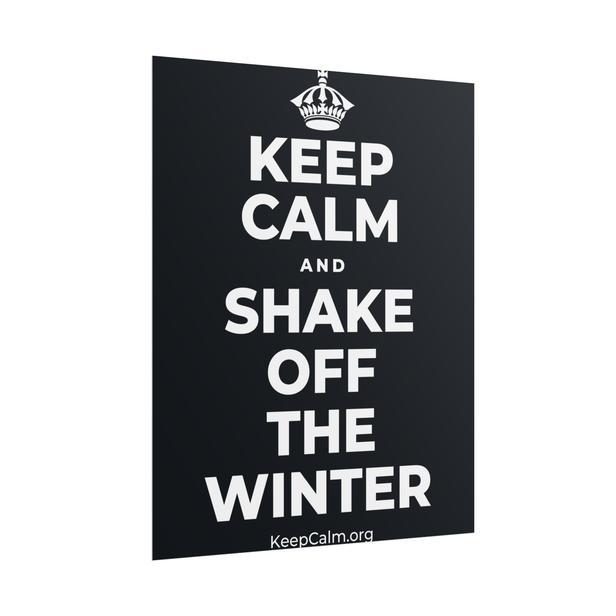 KEEP CALM AND SHAKE OFF THE WINTER Poster (Dark)