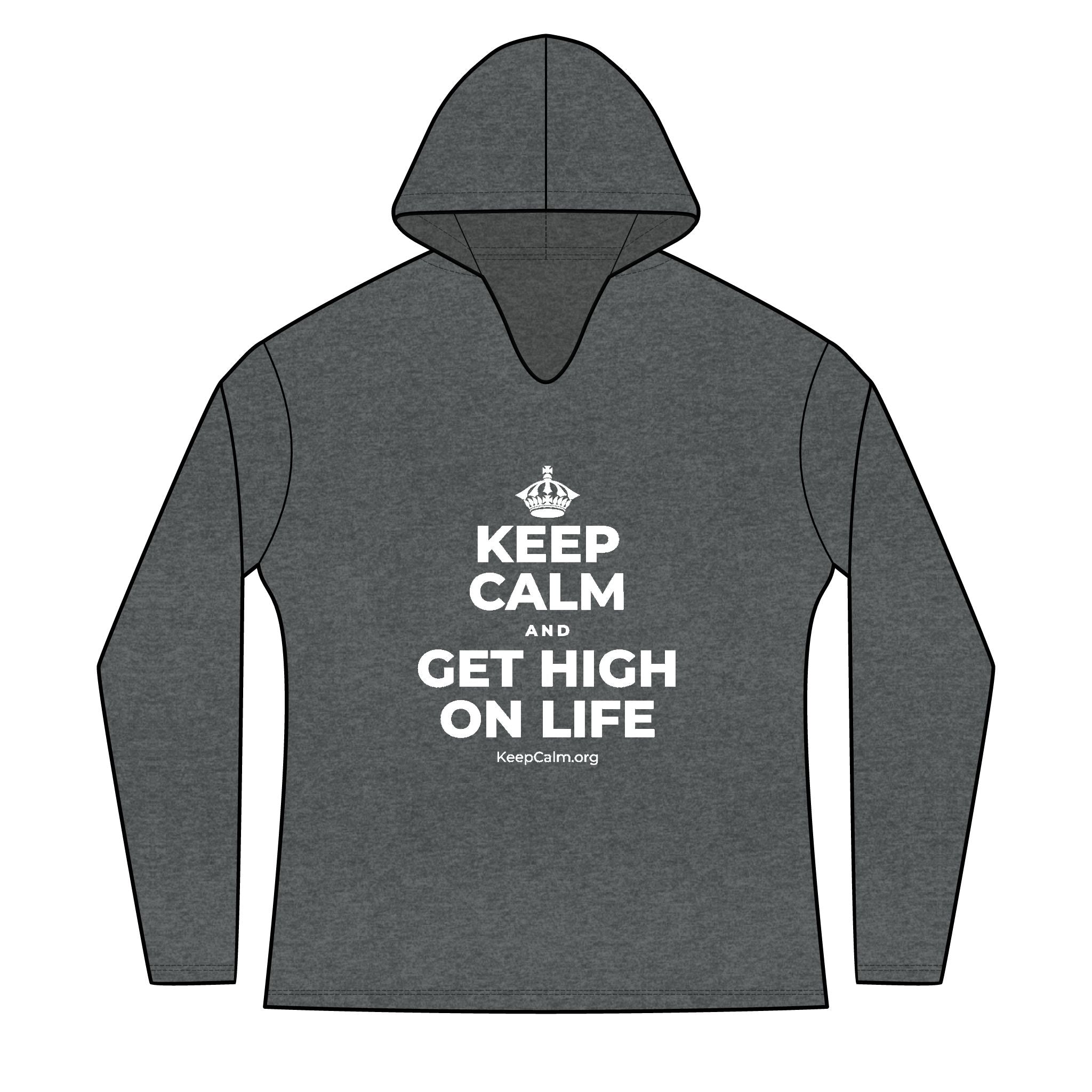 KEEP CALM AND GET HIGH ON LIFE Women's Long Sleeve Hoodie