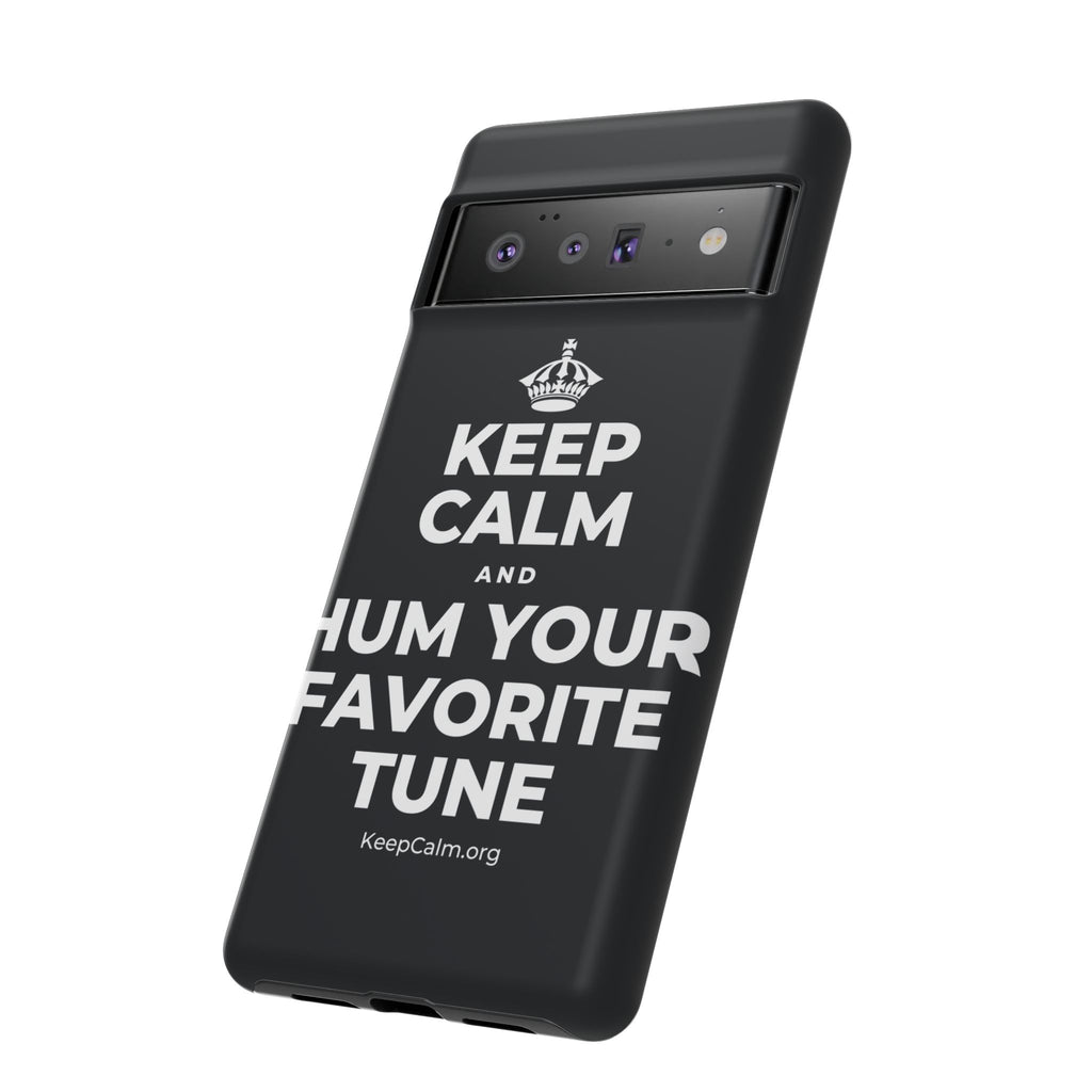 KEEP CALM AND HUM YOUR FAVORITE TUNE Phone Case (Dark)