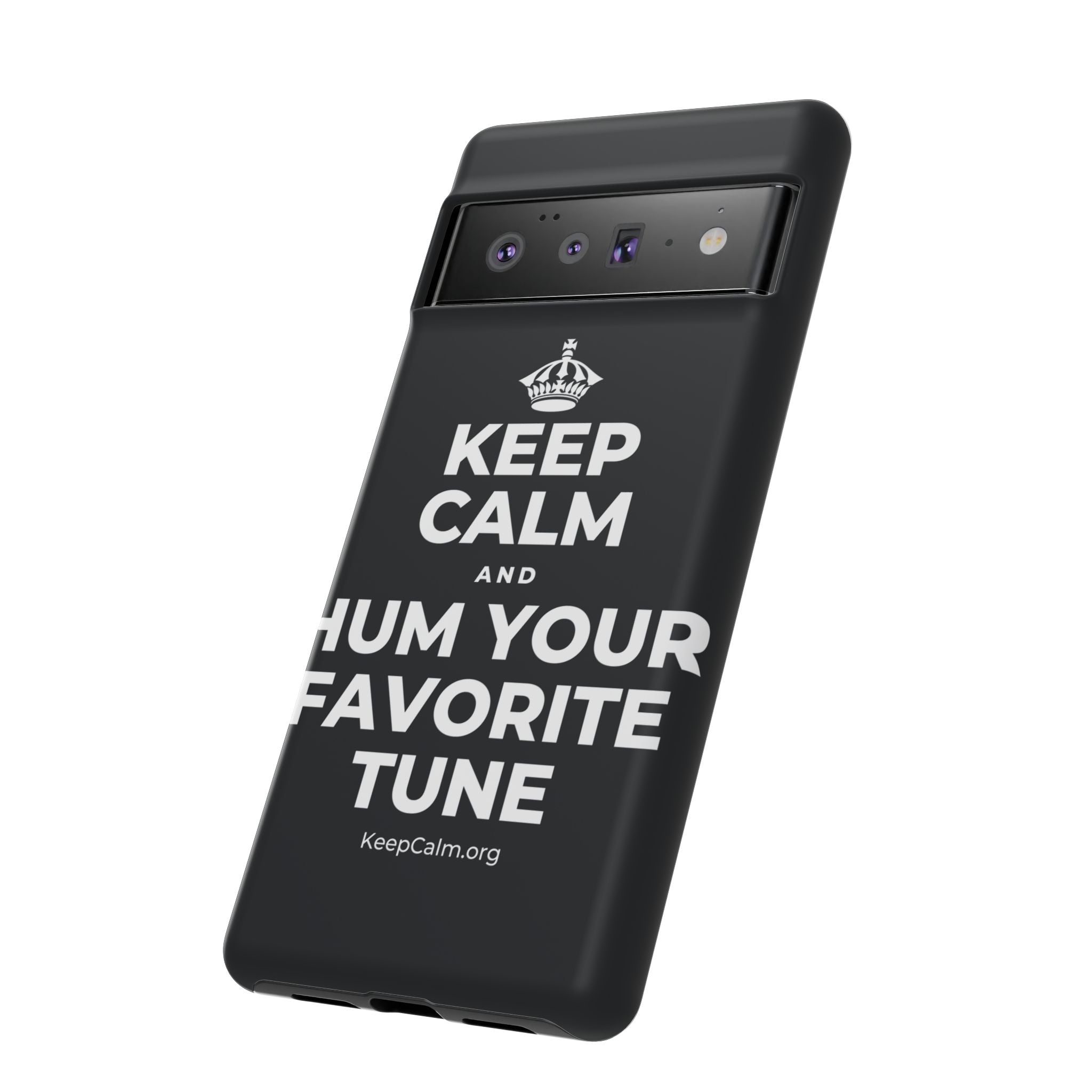 KEEP CALM AND HUM YOUR FAVORITE TUNE Phone Case (Dark)
