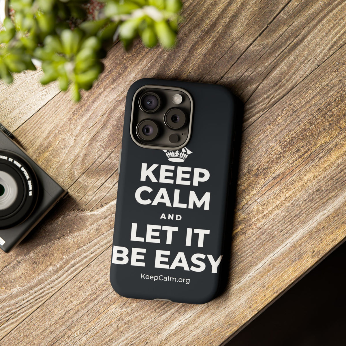 KEEP CALM AND LET IT BE EASY Phone Case (Dark)