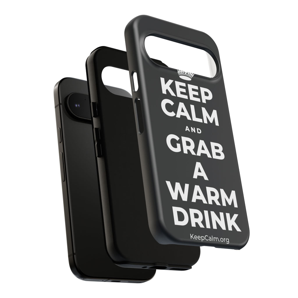 KEEP CALM AND GRAB A WARM DRINK Phone Case (Dark)