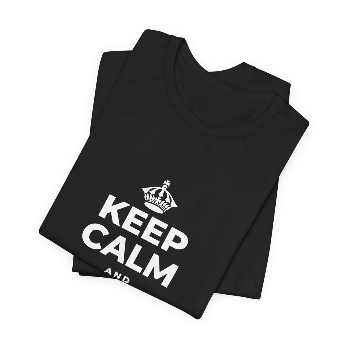 KEEP CALM AND SPREAD SOME JOY T-Shirt (White–Asphalt)