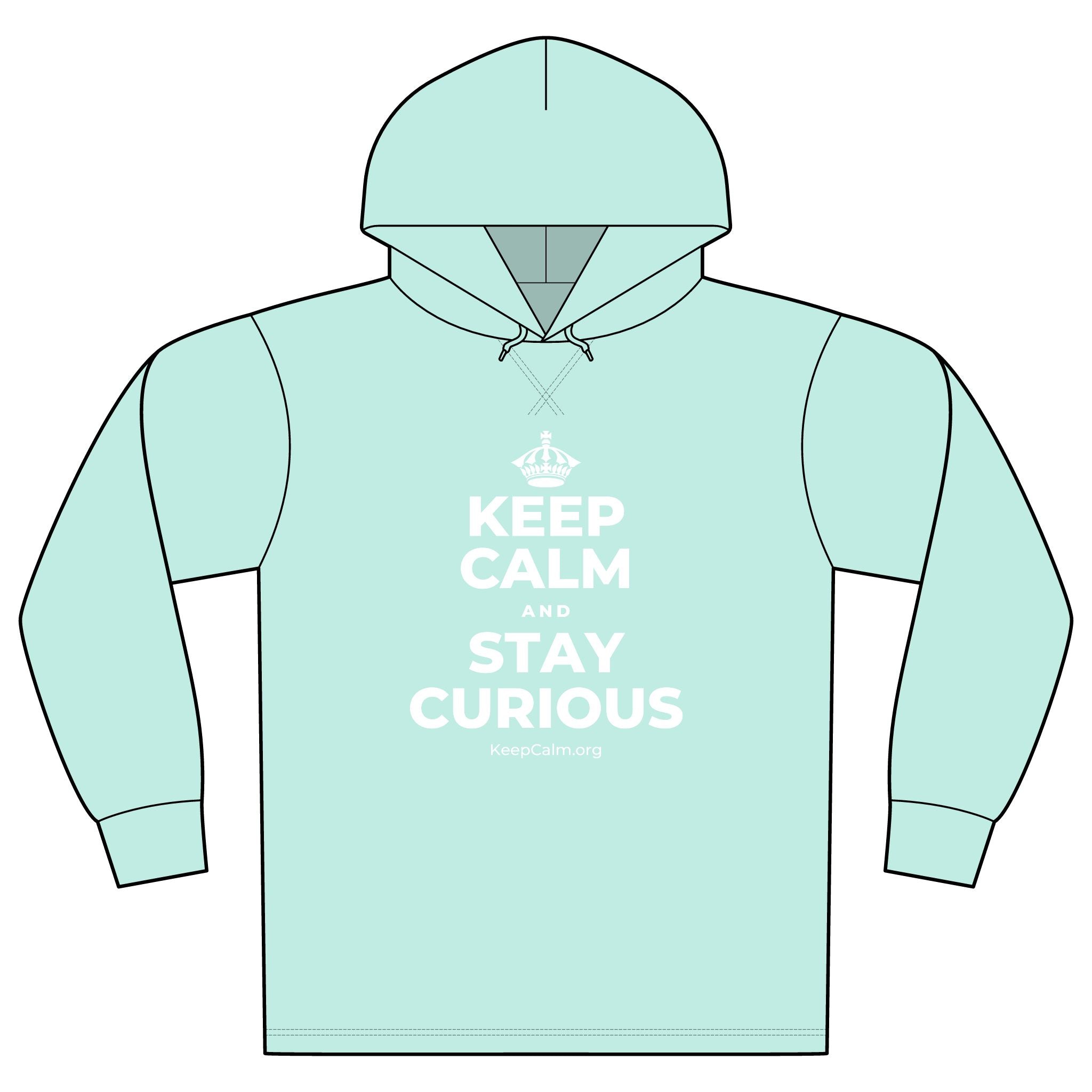 KEEP CALM AND STAY CURIOUS Organic Hoodie Tee