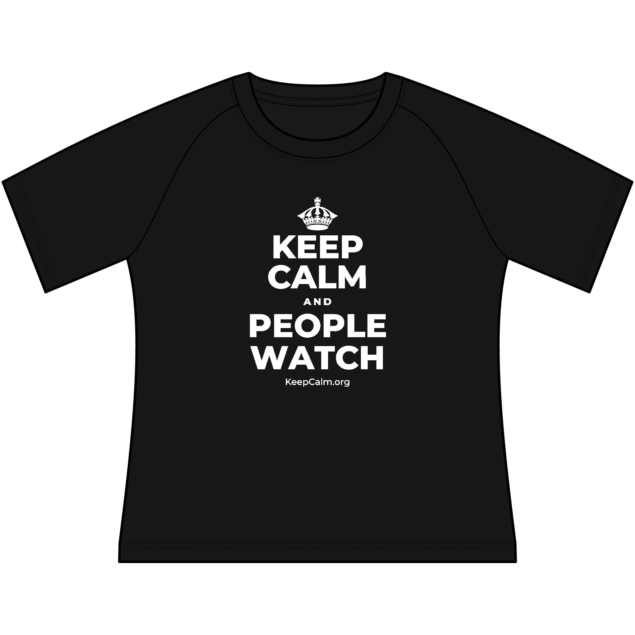 KEEP CALM AND PEOPLE WATCH Women's Raglan Tee