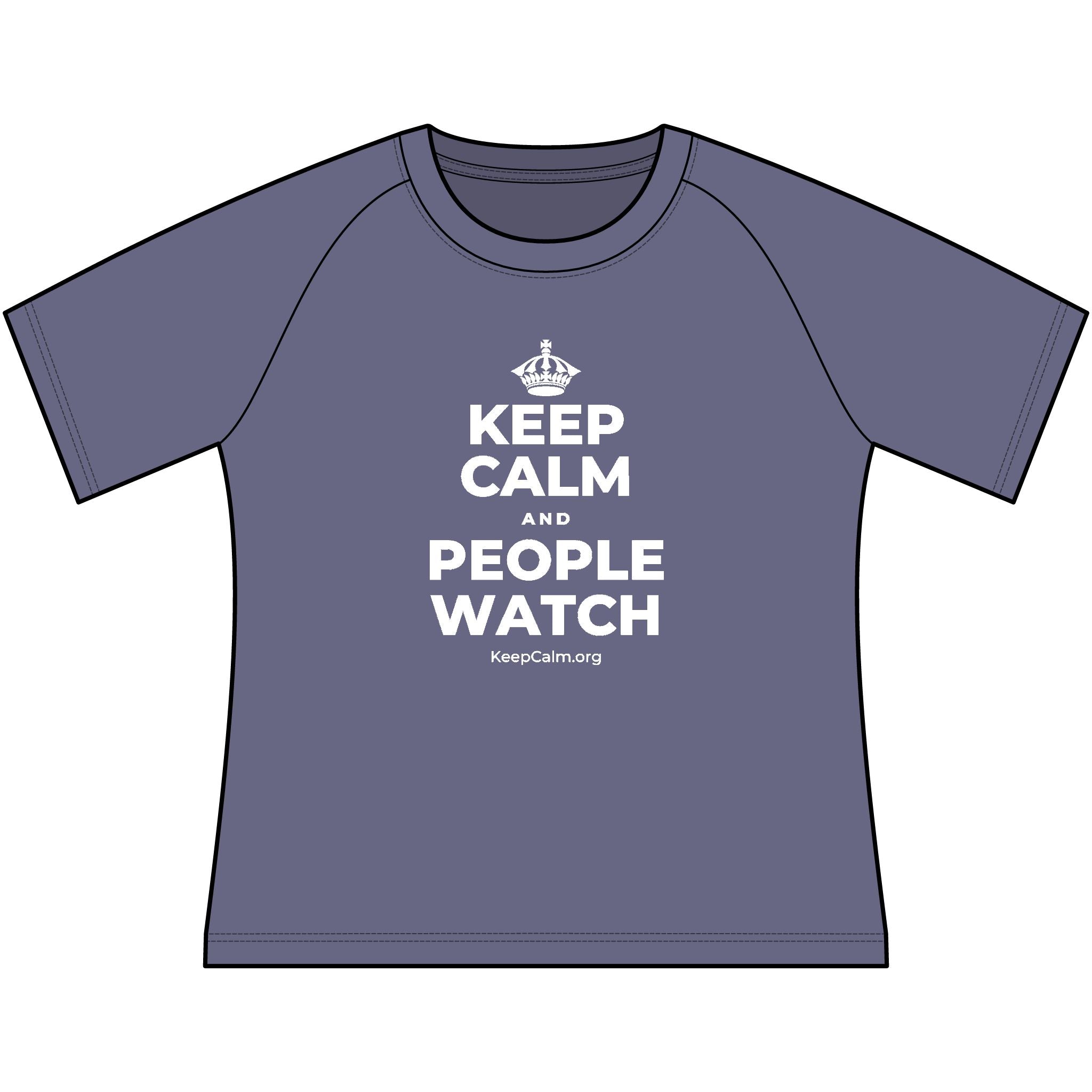 KEEP CALM AND PEOPLE WATCH Women's Raglan Tee