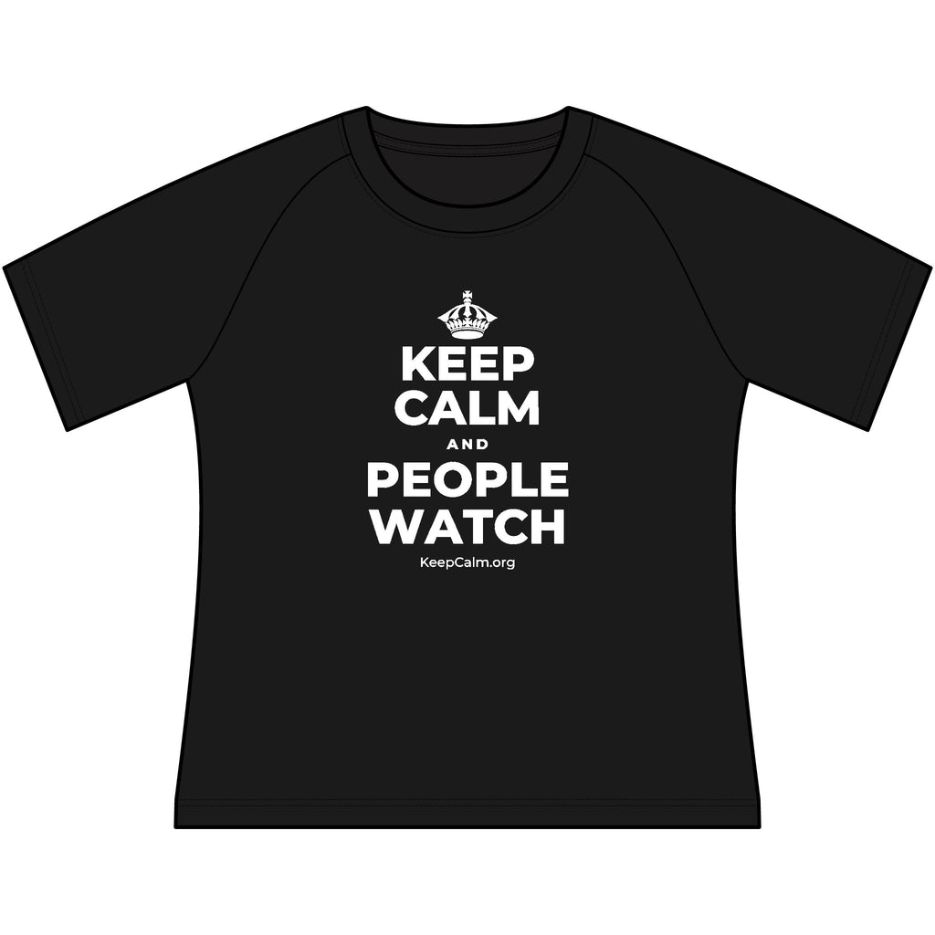 KEEP CALM AND PEOPLE WATCH Women's Raglan Tee