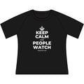 KEEP CALM AND PEOPLE WATCH Women's Raglan Tee