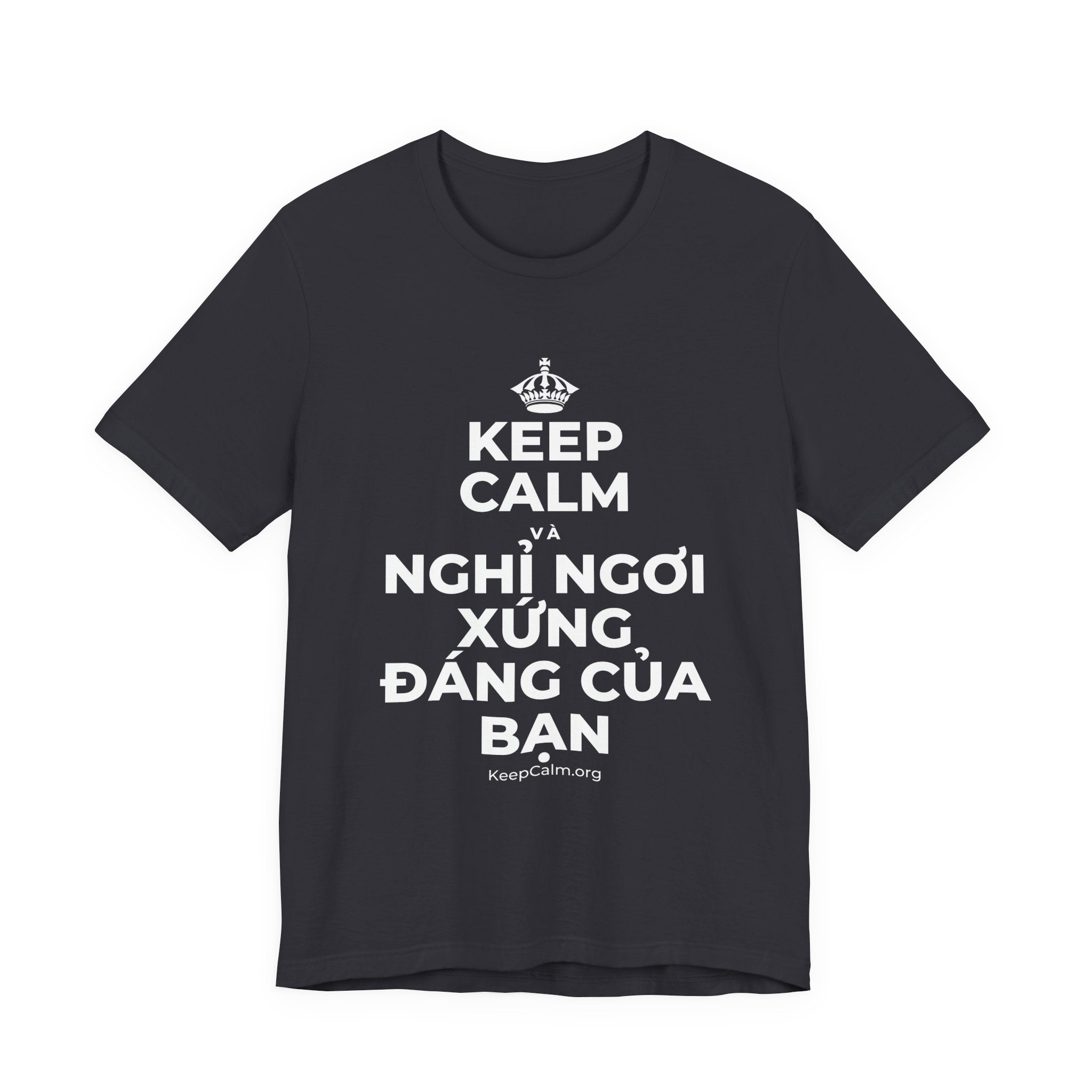 KEEP CALM VÀ NGHỈ NGƠI XỨNG ĐÁNG CỦA BẠN T-Shirt (Baby Blue–Silver)