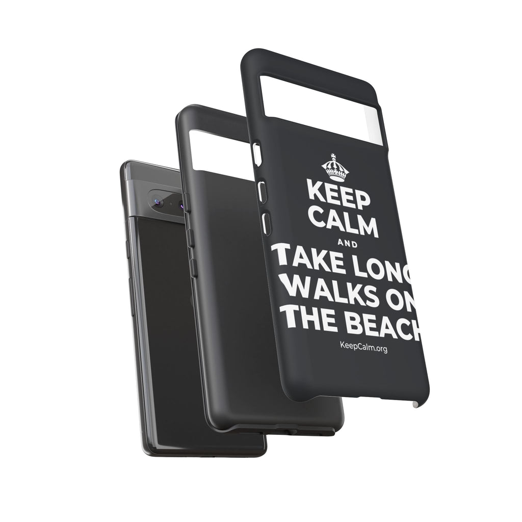 KEEP CALM AND TAKE LONG WALKS ON THE BEACH Phone Case (Dark)