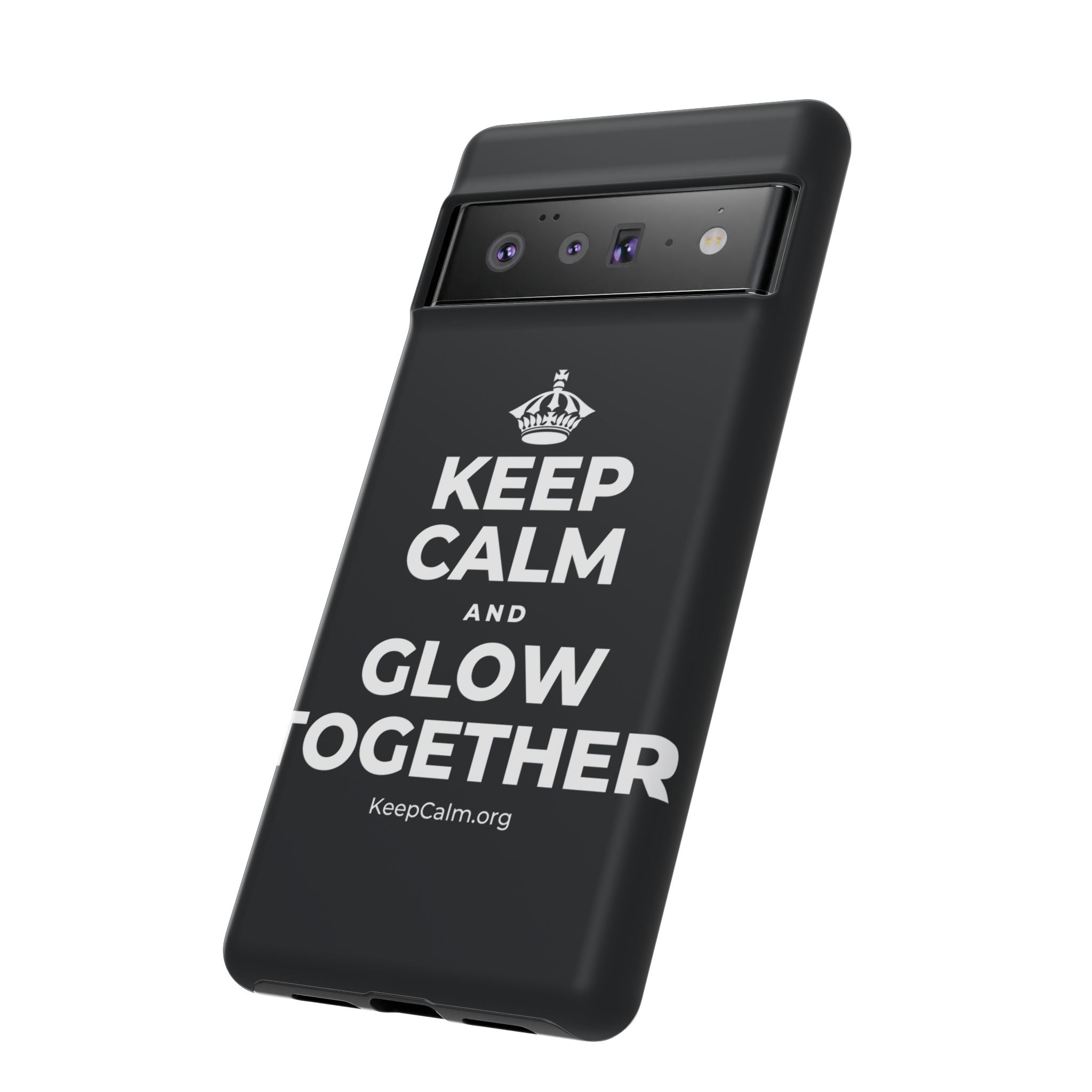 KEEP CALM AND GLOW TOGETHER Phone Case (Dark)
