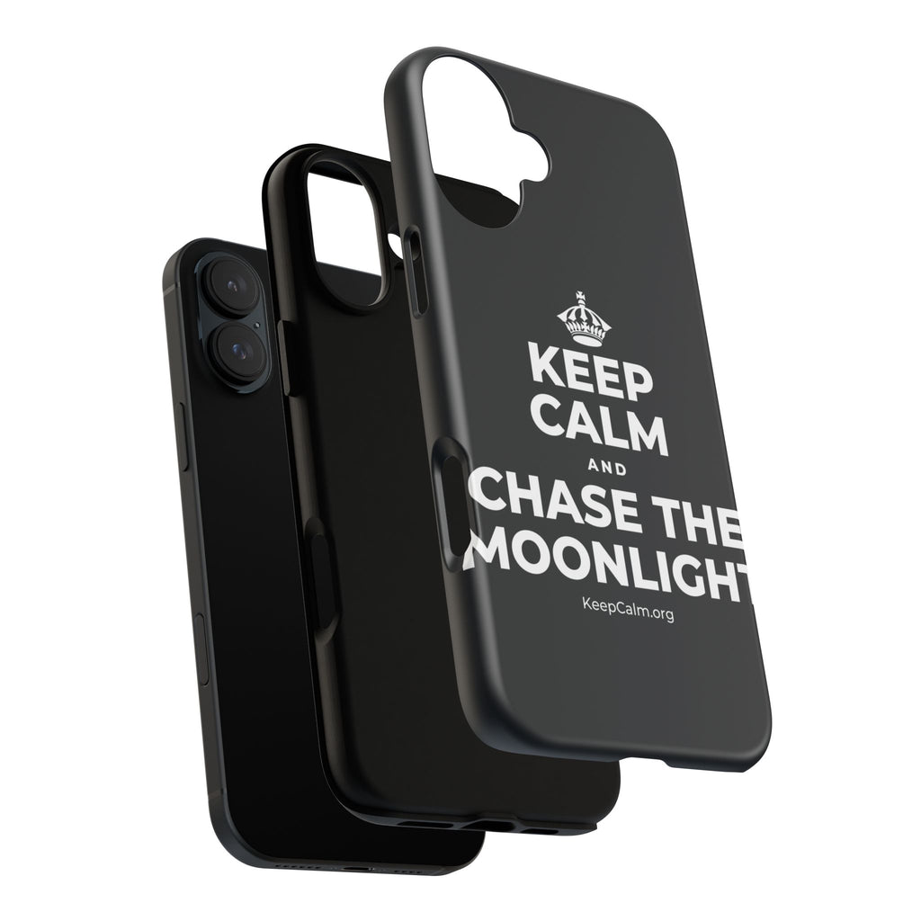 KEEP CALM AND CHASE THE MOONLIGHT Phone Case (Dark)