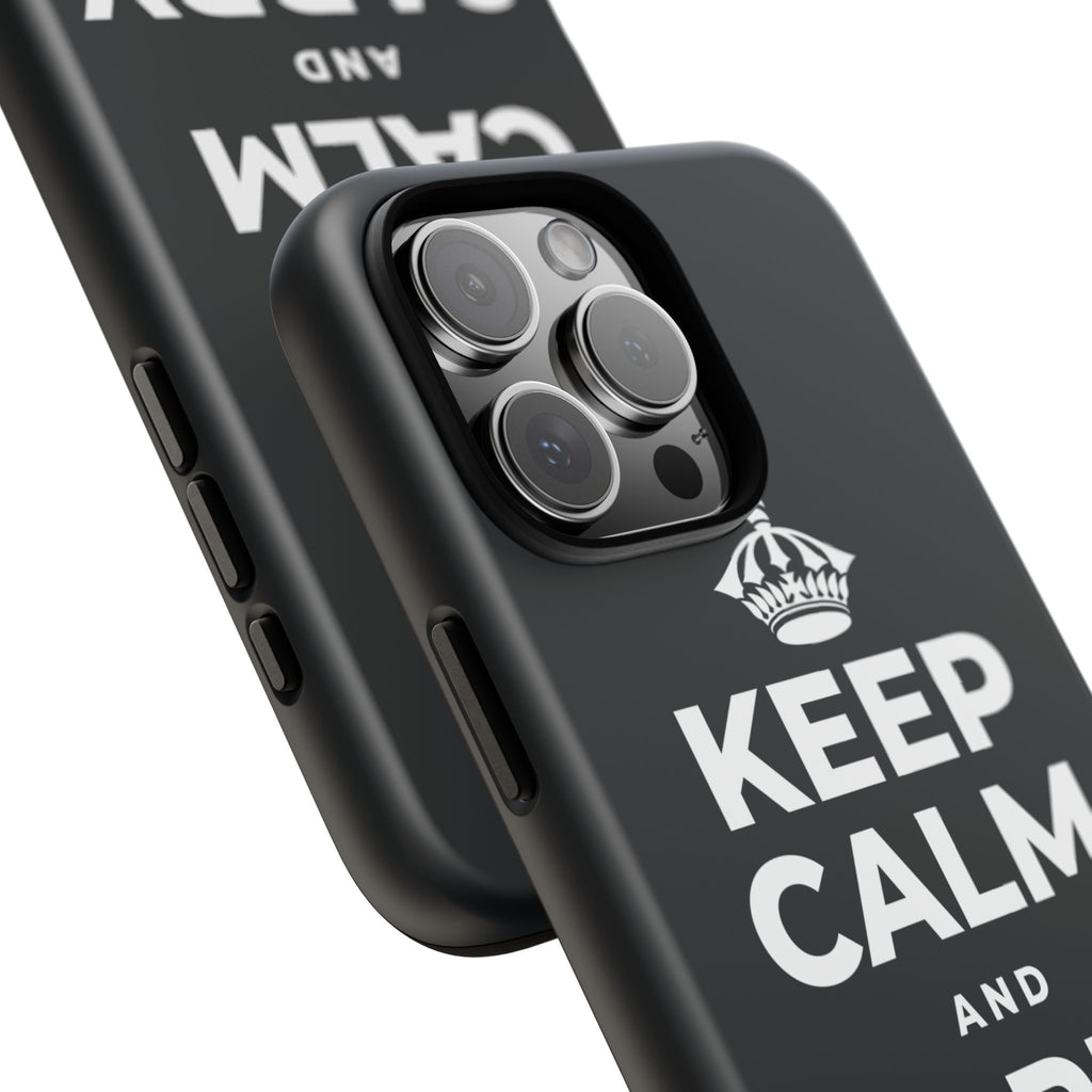 KEEP CALM AND CARRY LIGHT Phone Case (Dark)