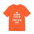 KEEP CALM ATI PÍN ÌFẸ́ KÁ T-Shirt (Baby Blue–Silver)