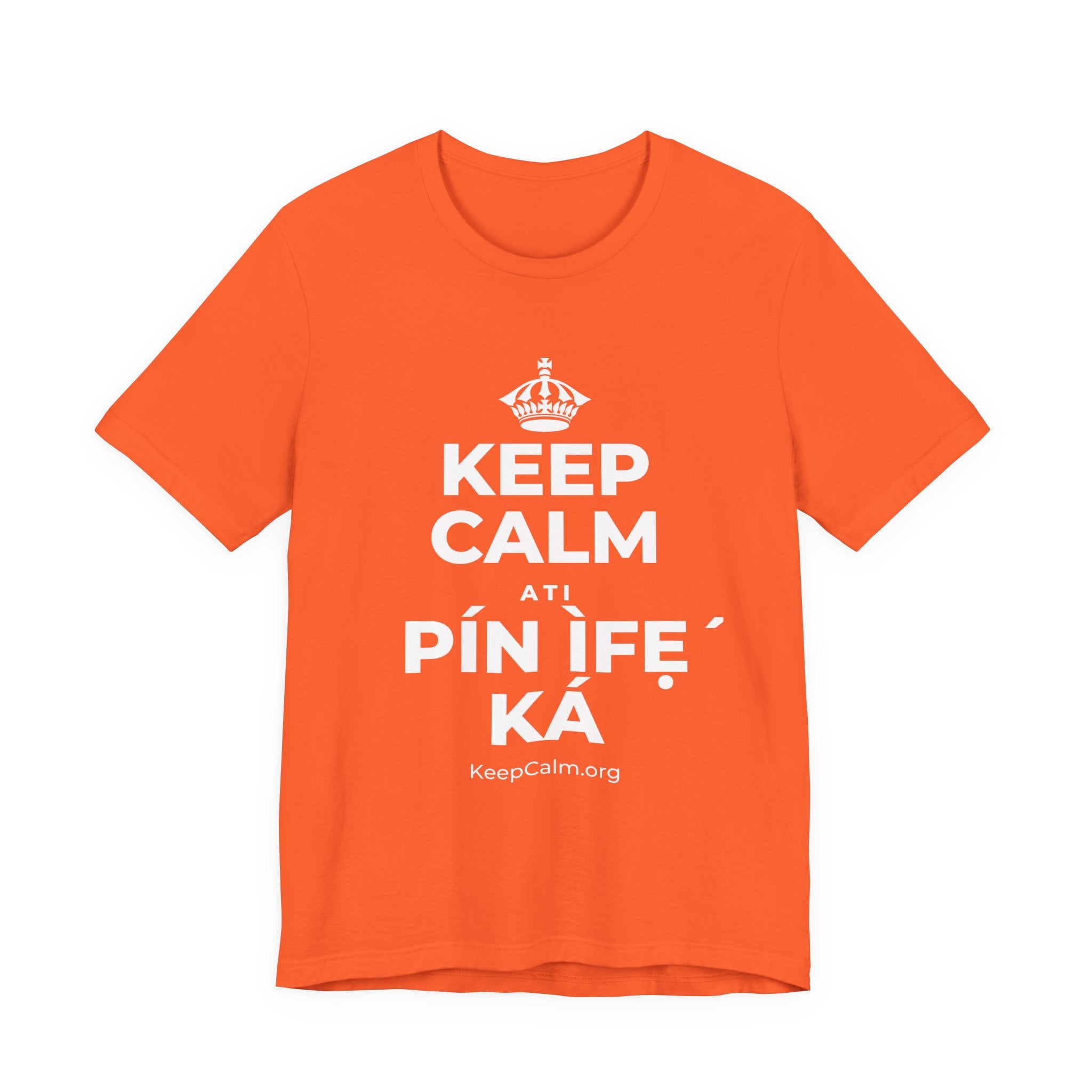 KEEP CALM ATI PÍN ÌFẸ́ KÁ T-Shirt (Baby Blue–Silver)