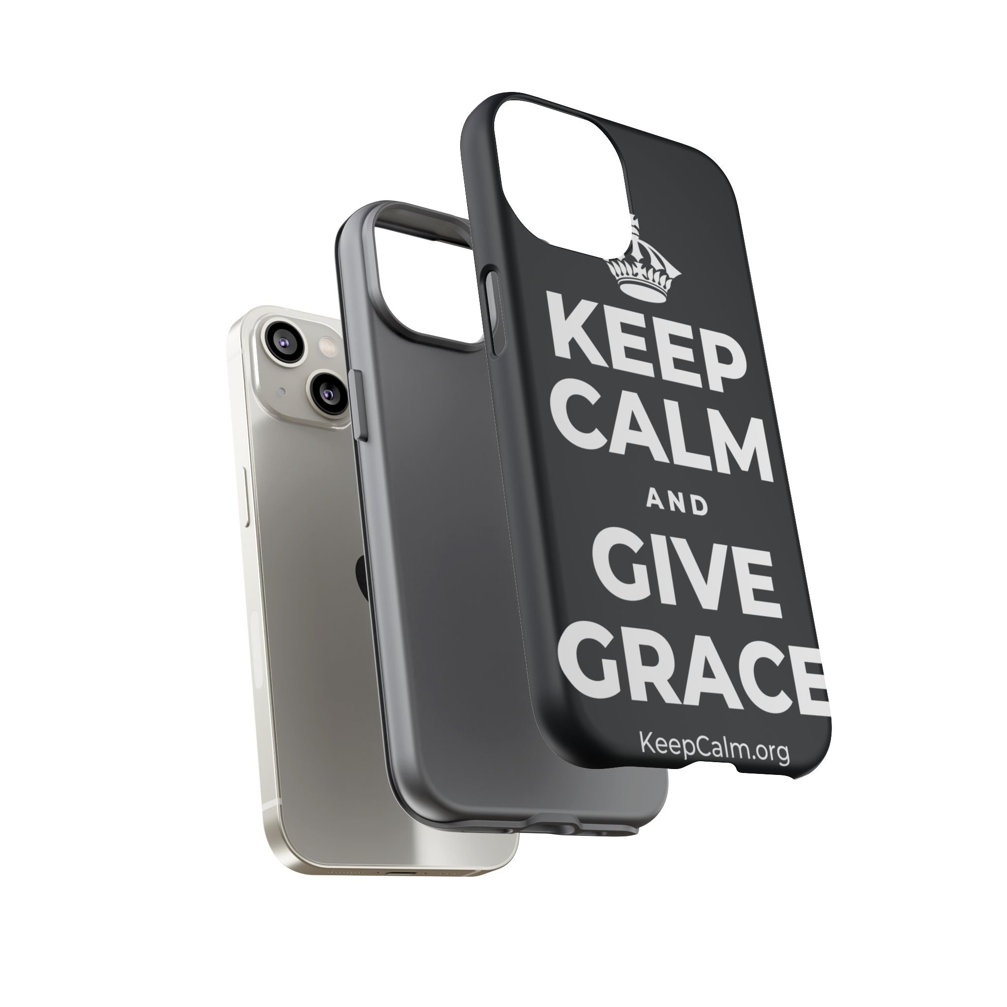 KEEP CALM AND GIVE GRACE Phone Case (Dark)