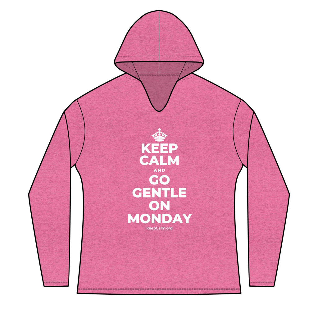 KEEP CALM AND GO GENTLE ON MONDAY Women's Long Sleeve Hoodie