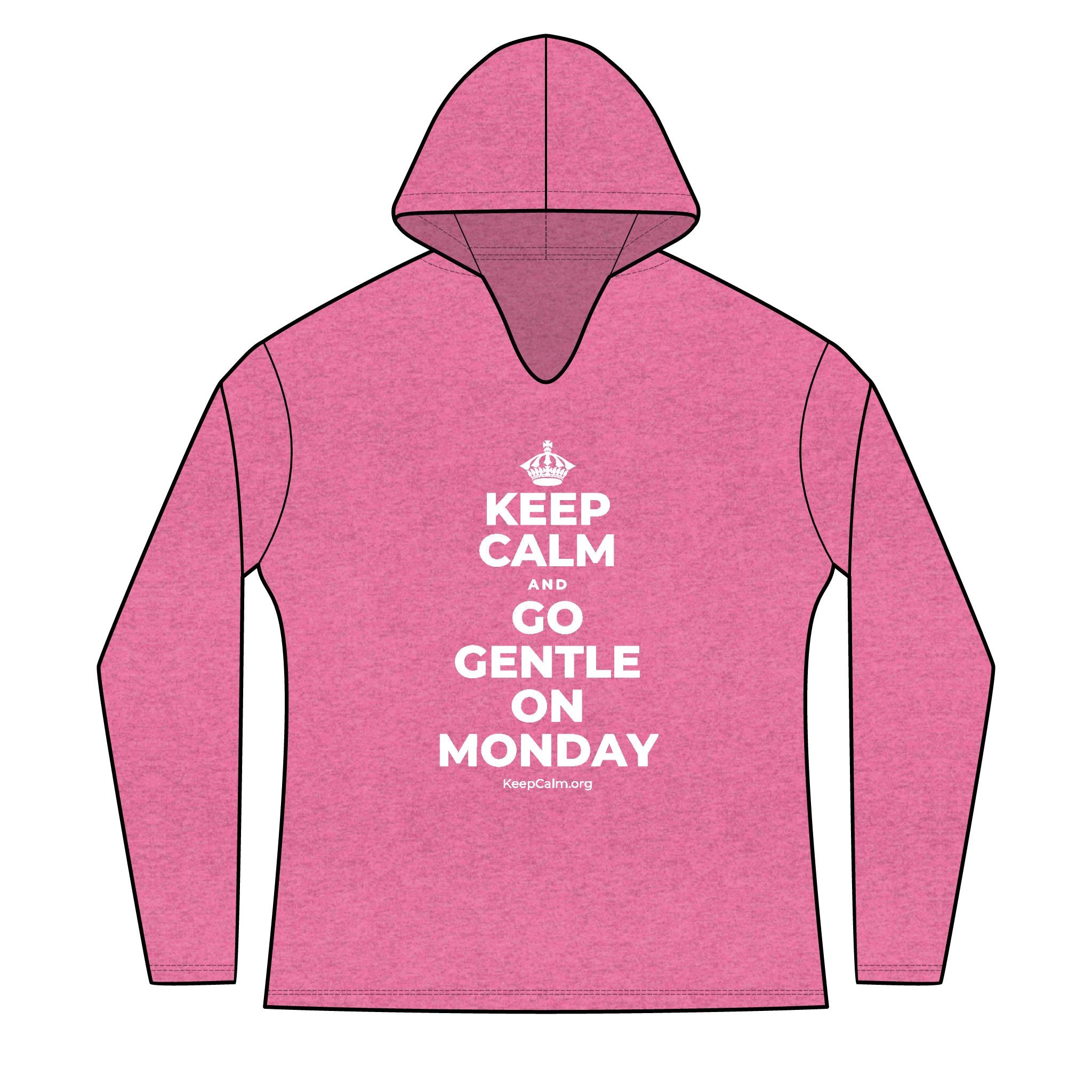 KEEP CALM AND GO GENTLE ON MONDAY Women's Long Sleeve Hoodie