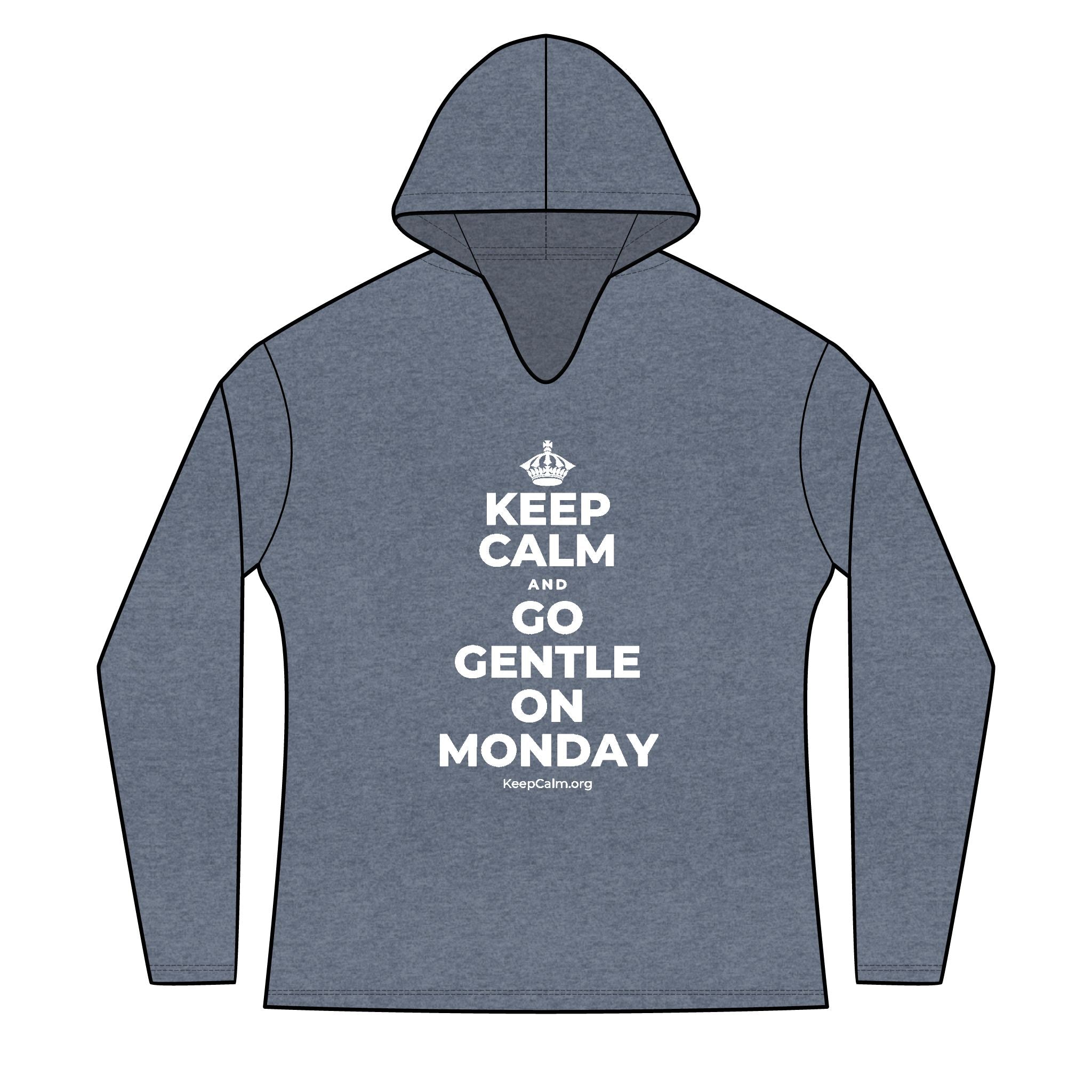 KEEP CALM AND GO GENTLE ON MONDAY Women's Long Sleeve Hoodie