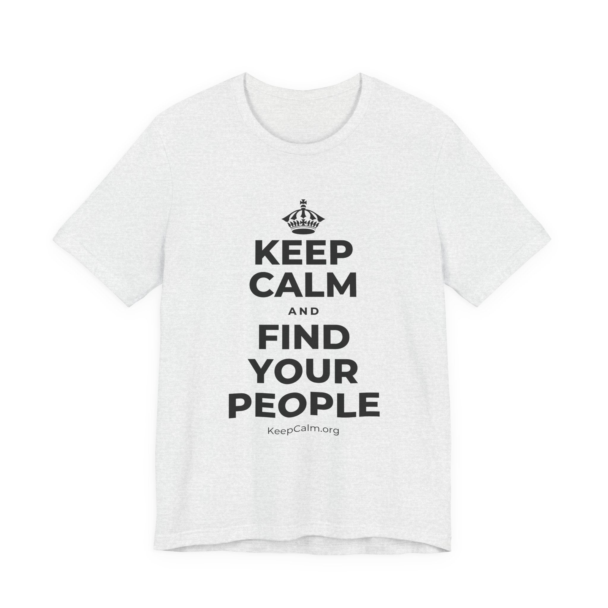 KEEP CALM AND FIND YOUR PEOPLE T-Shirt (Soft Cream–Heather Mauve)