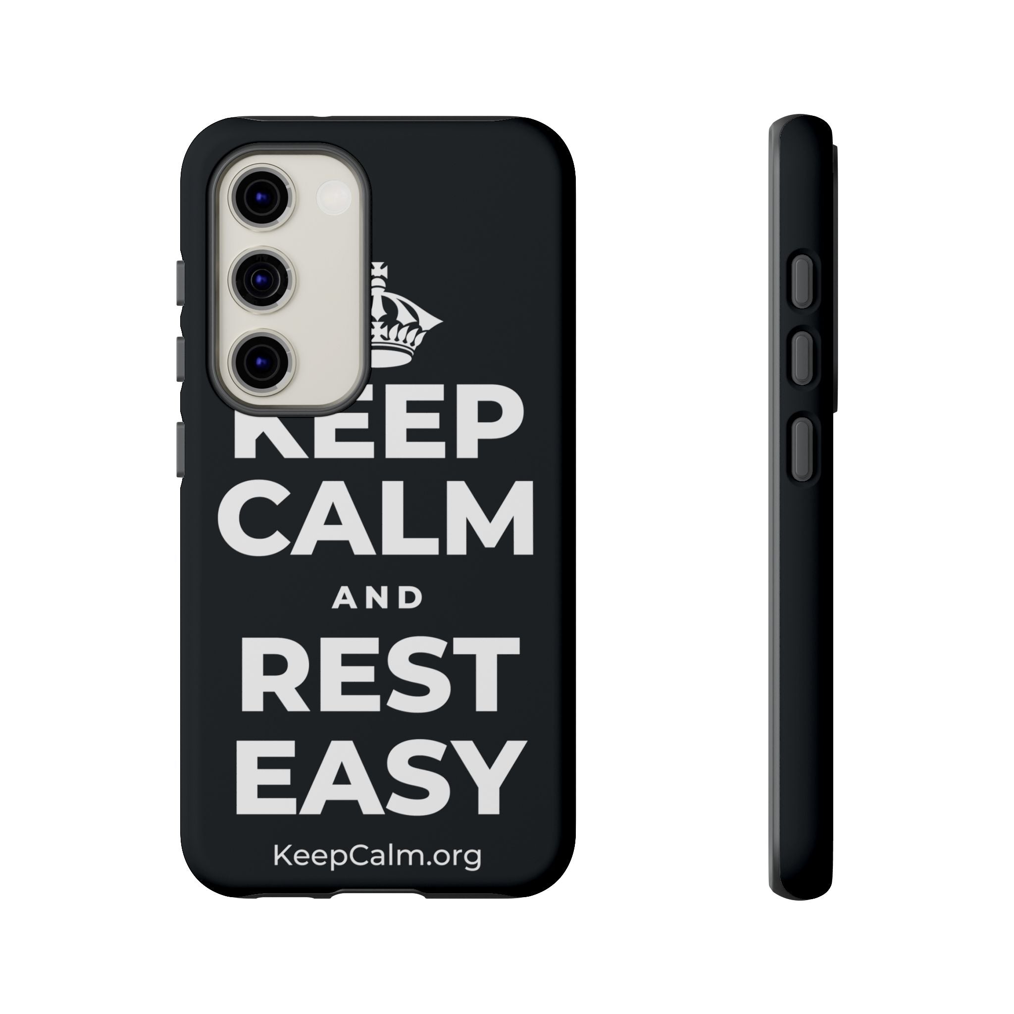 KEEP CALM AND REST EASY Phone Case (Dark)