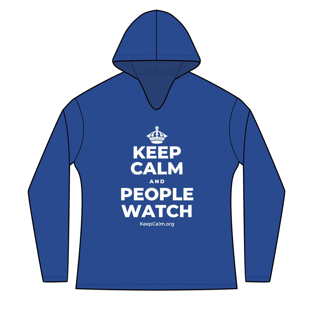 KEEP CALM AND PEOPLE WATCH Women's Long Sleeve Hoodie