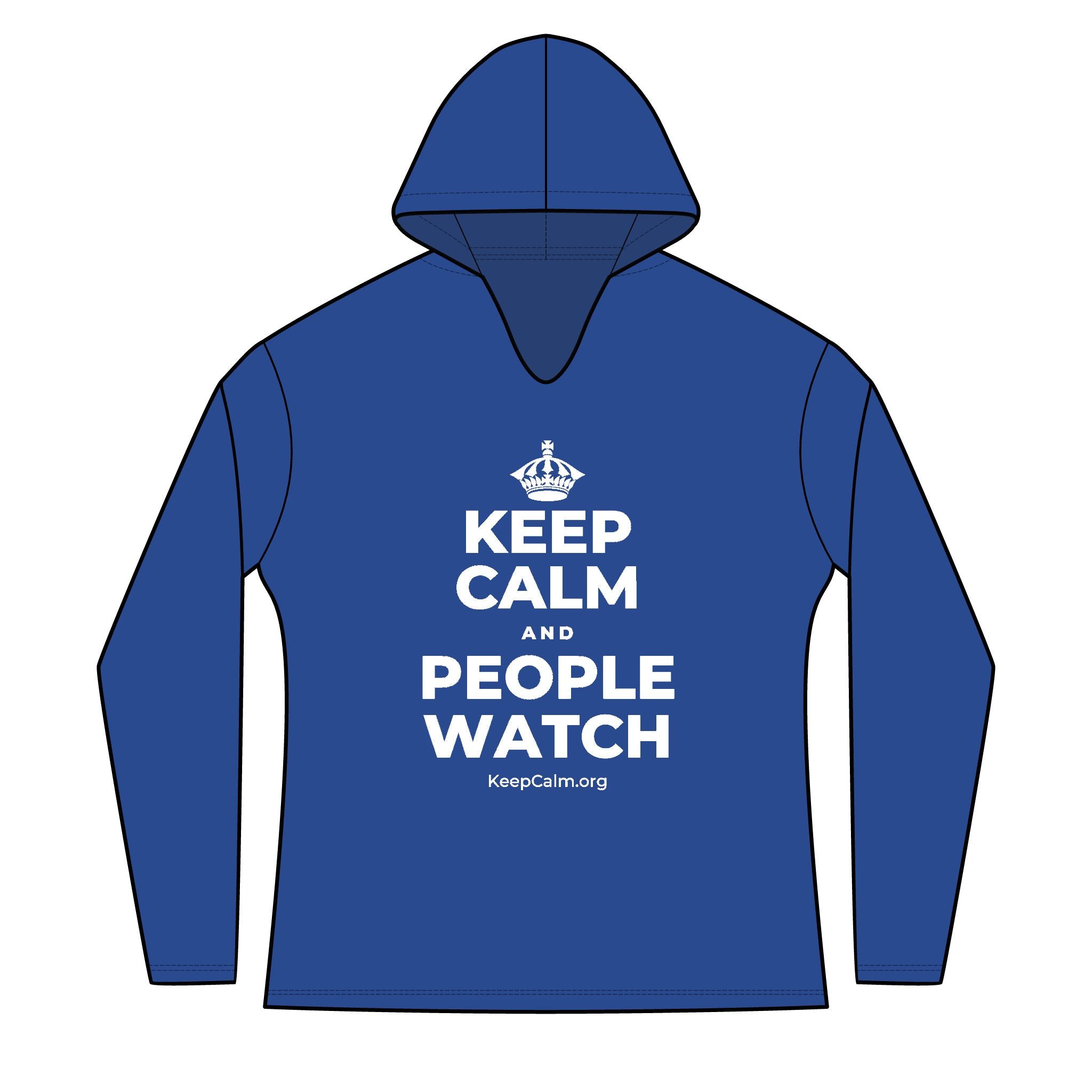 KEEP CALM AND PEOPLE WATCH Women's Long Sleeve Hoodie