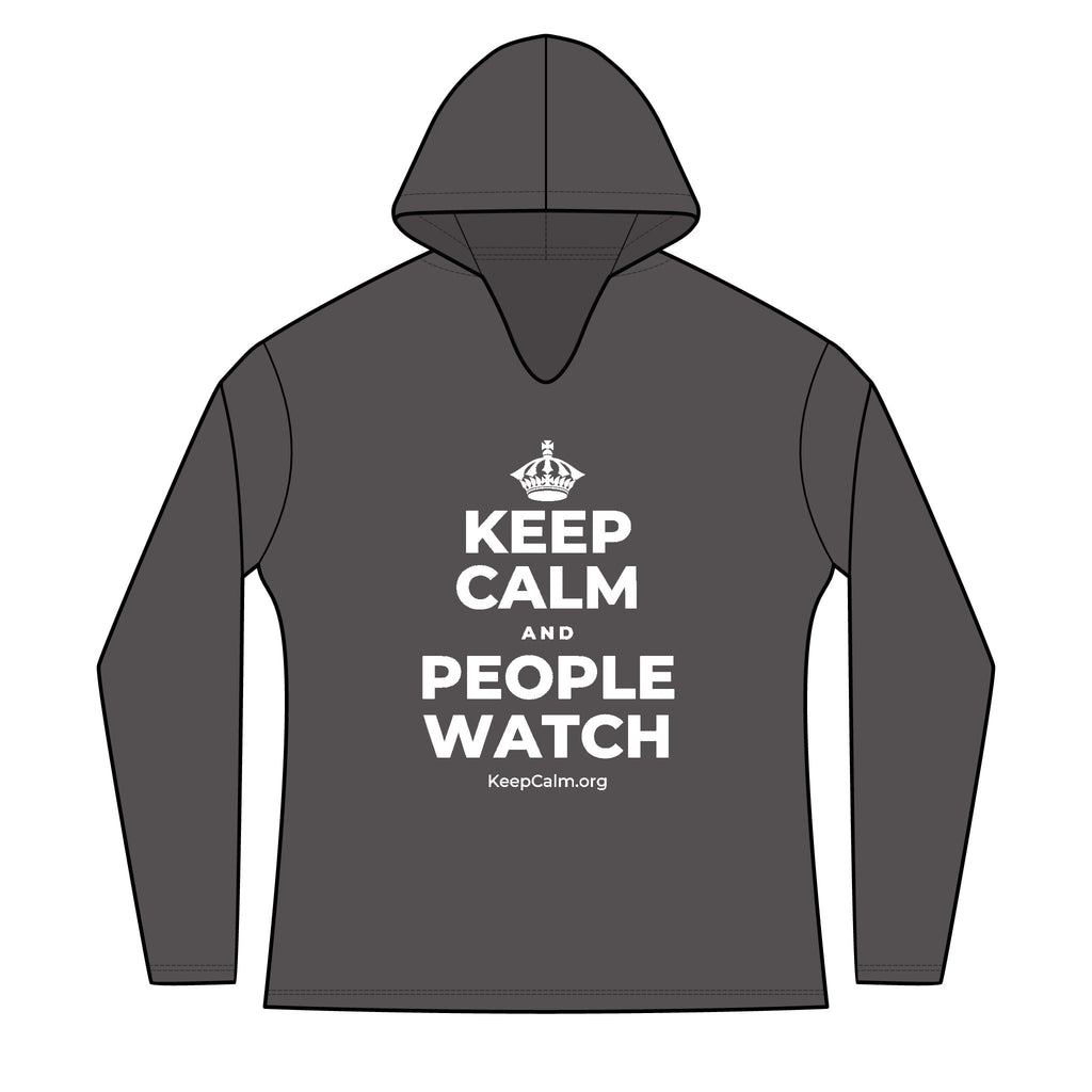 KEEP CALM AND PEOPLE WATCH Women's Long Sleeve Hoodie